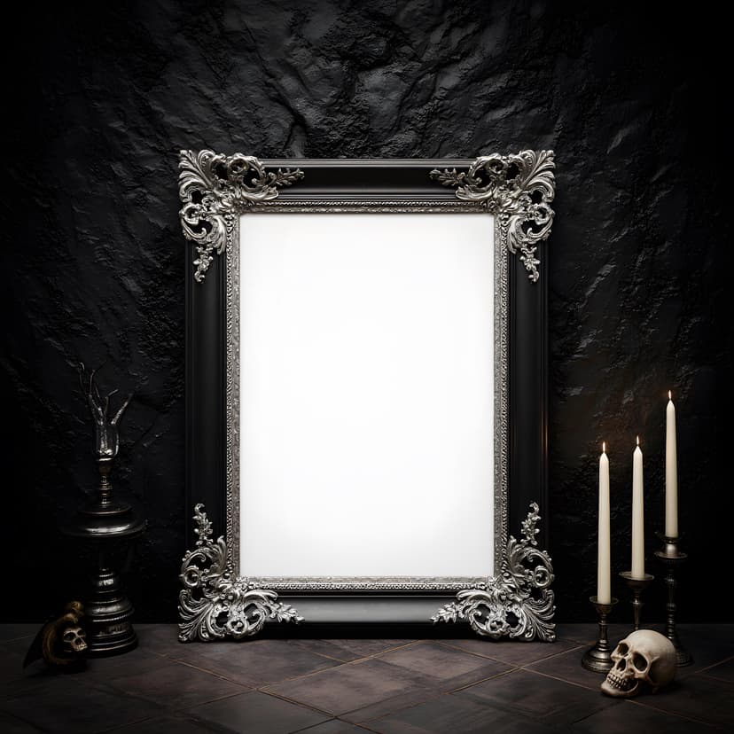 Luxurious Gothic Frame Mockup | Digital Wall Art PSD | Elegant Poster Frame | Gothic Frame Template | Mockup Display