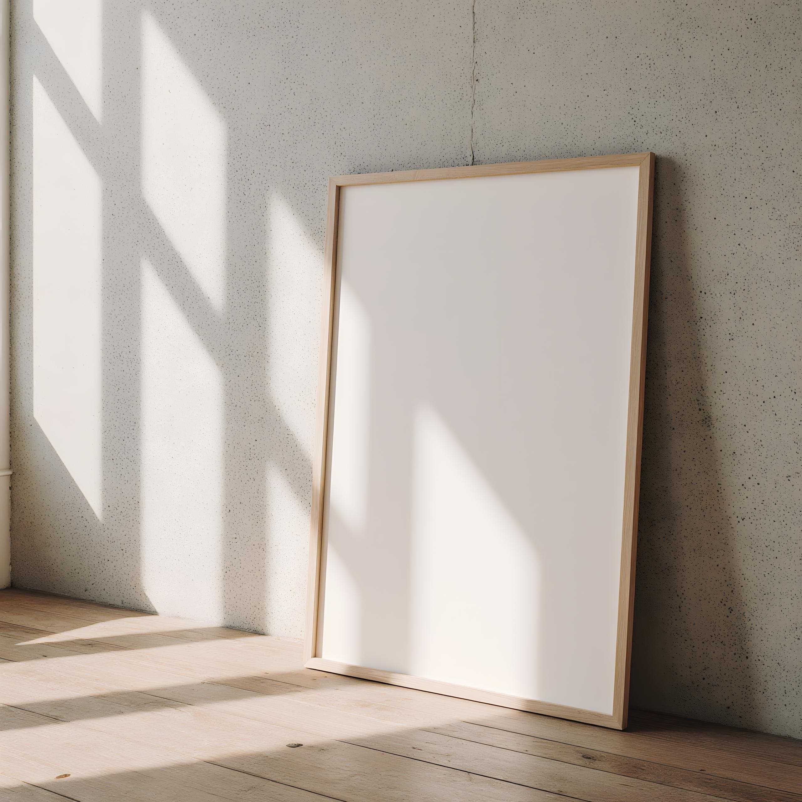 Modern Wall Art Frame Mockup | Minimalist 4K Poster Mockup | Neutral Home Decor Frame | Digital Download | Scandinavian Wall Frame Mockup |