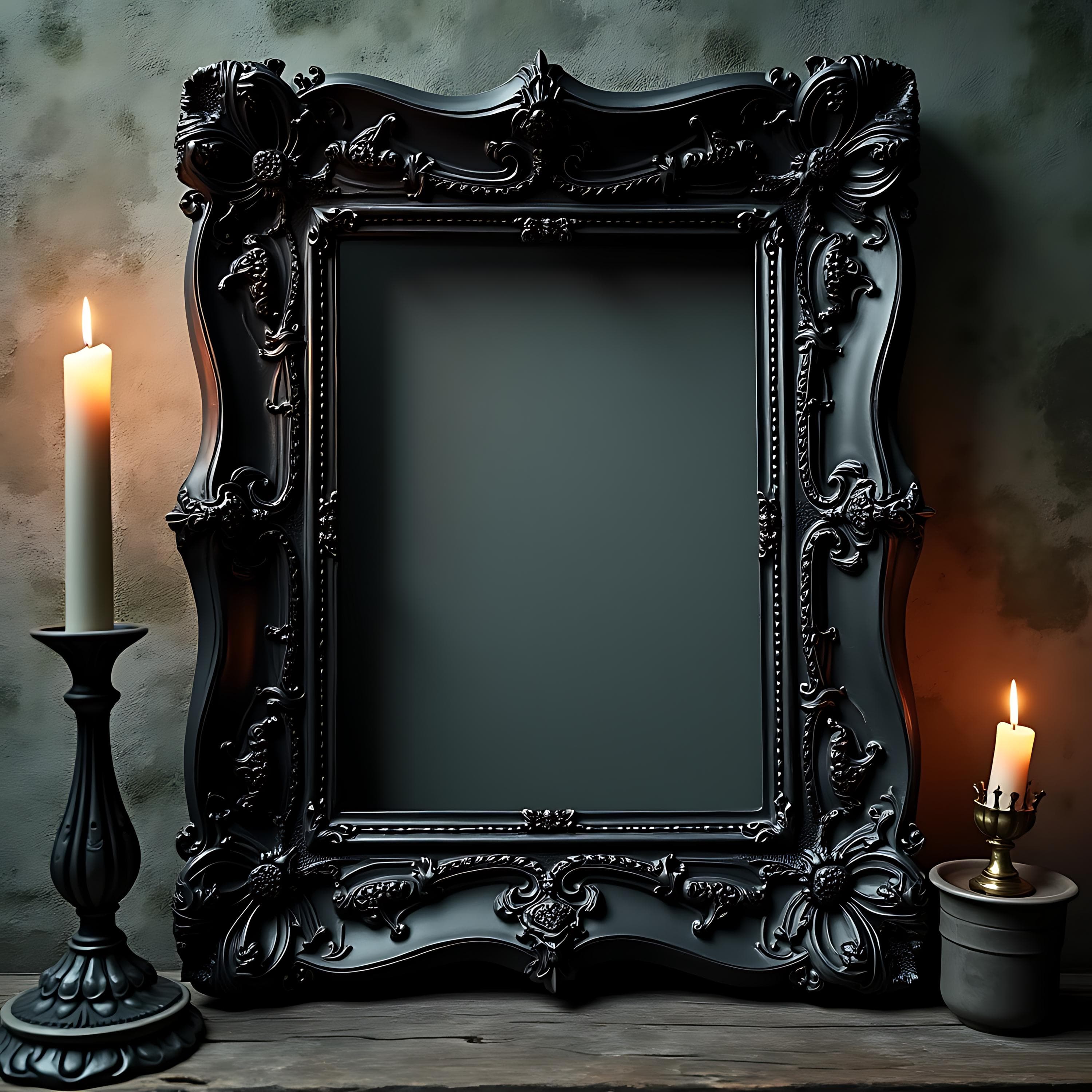 11x14 Ornate Gothic Frame Mockup | 11x14 Gothic Frame | Photo Frame Mockup | Gothic Frame Mockup | Dark Frame Mockup | Smart Object Mockup |