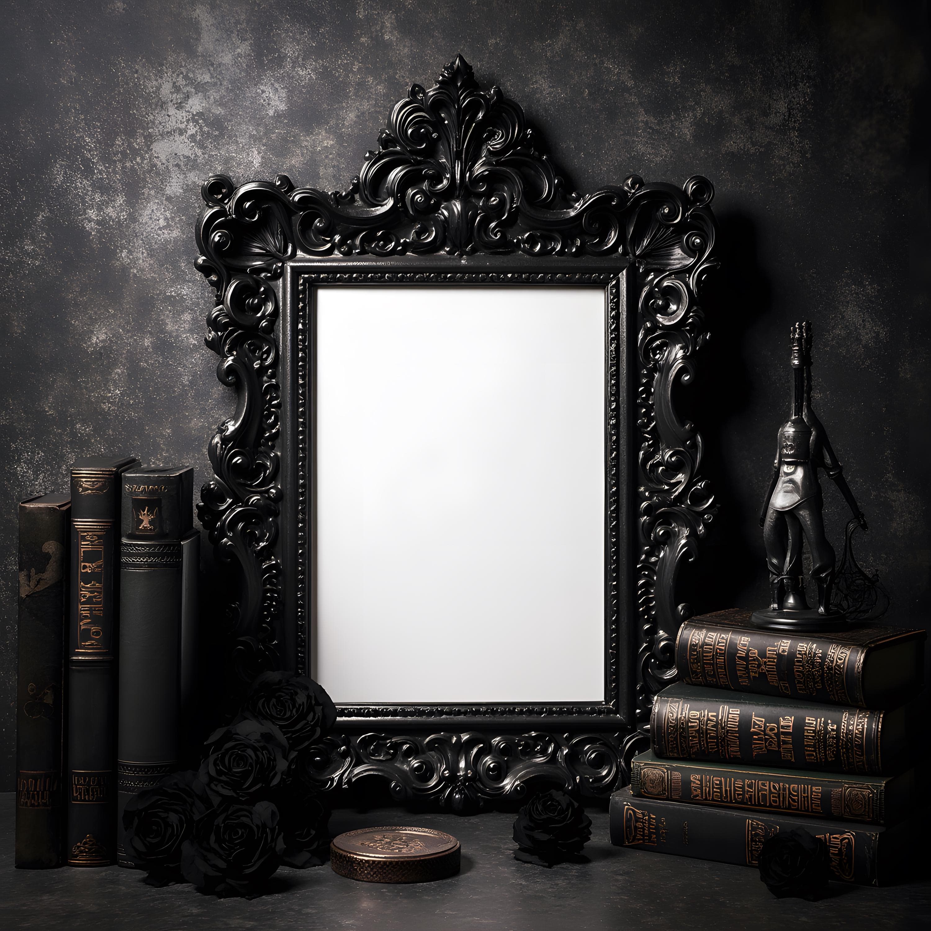 Gothic Frame Mockup | Witchy Wall Art Display PSD | Dark Wall Art Frame Mockup | PSD Frame Mockup | Digital Download | Picture Frame Mockup