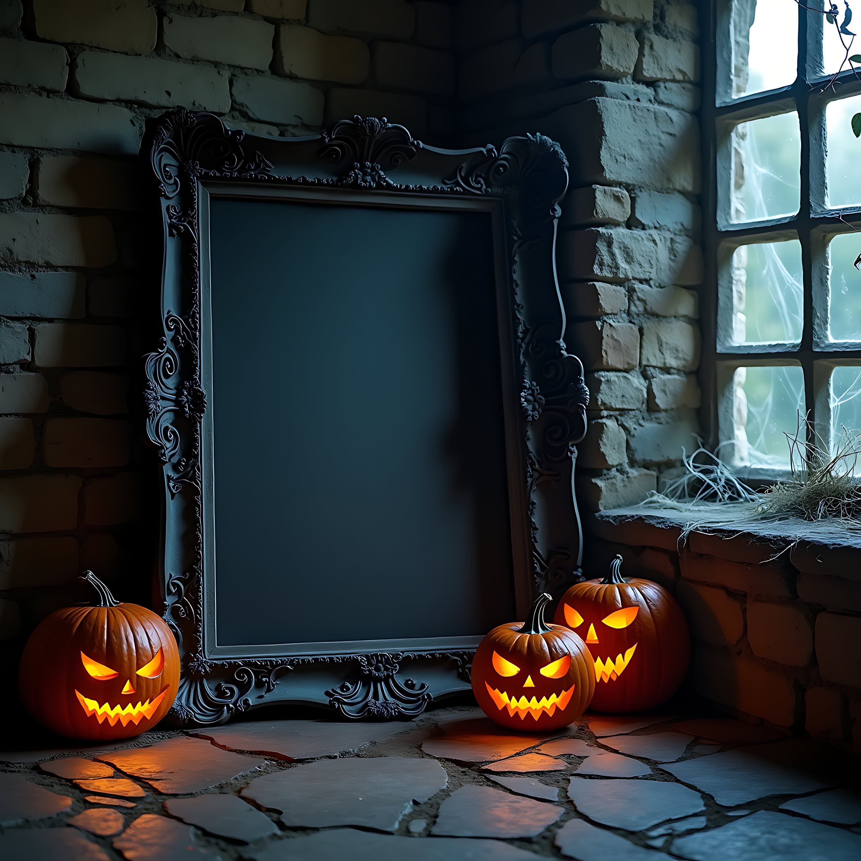 Dark Ornate Gothic Frame | Halloween Frame Mockup | Halloween Frame | Halloween Wall Art Mockup | Poster Mockup | Halloween Mockup | Mockups