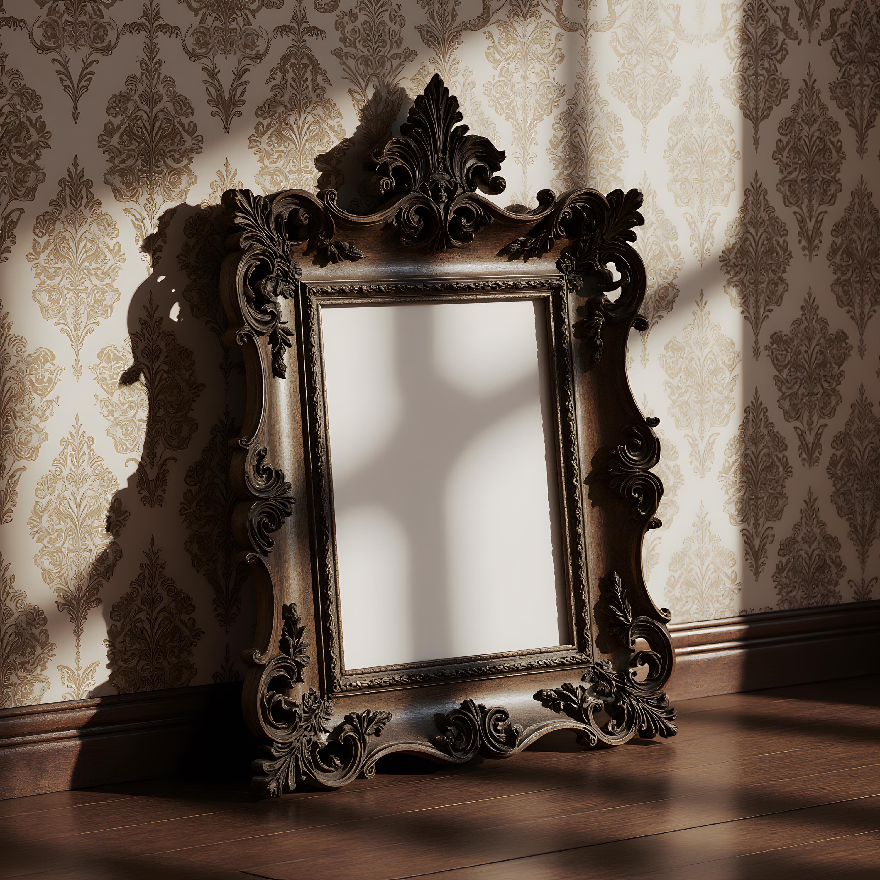 Victorian Gothic Ornamental Frame Mockup | Ornate Frame Mockup | Poster Mockup| Victorian Wall Art | Baroque Frame Mockup | Vintage Mockup |