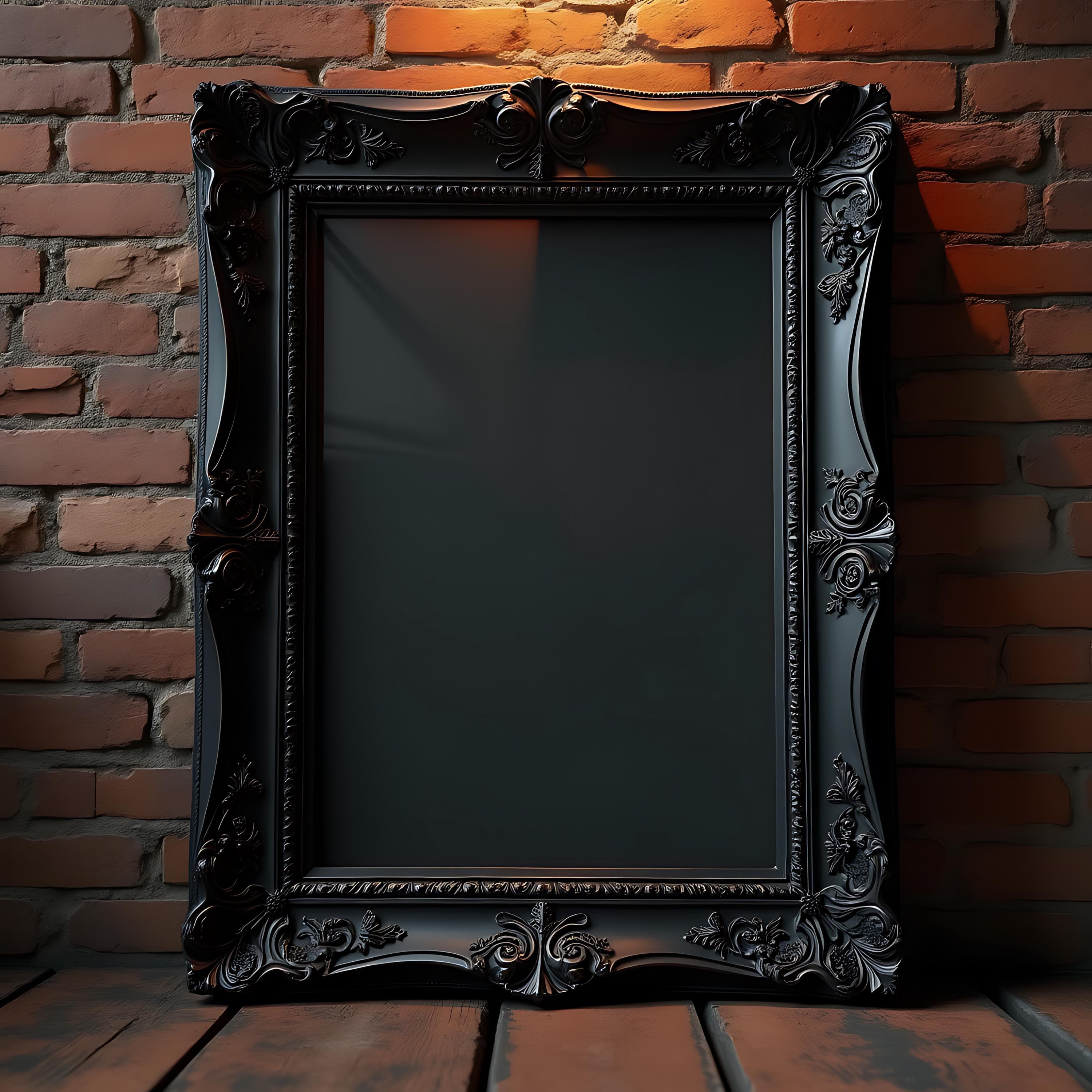 Dark Frame Mockup | Gothic Frame | Frame Mockup PSD | Single Frame Mockup | Black Frame Mockup | Poster Frame Mockup | Digital Frame Mockup