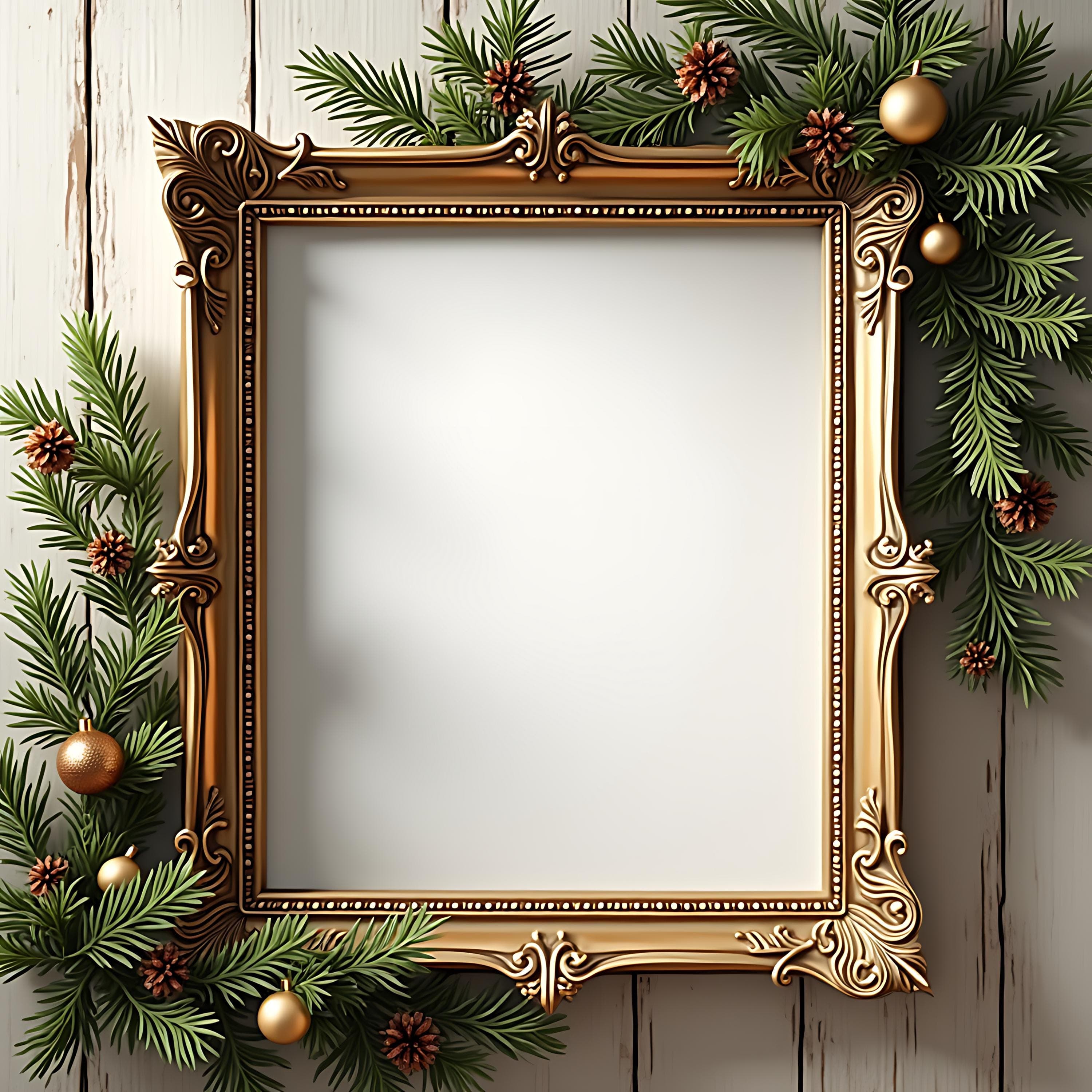 Realistic Christmas Frame Mockup | PSD Mockup | Print Mockup | Wall Art Mockup | Christmas Mockup PSD | Holiday Frame Mockup | Xmas Mockup |