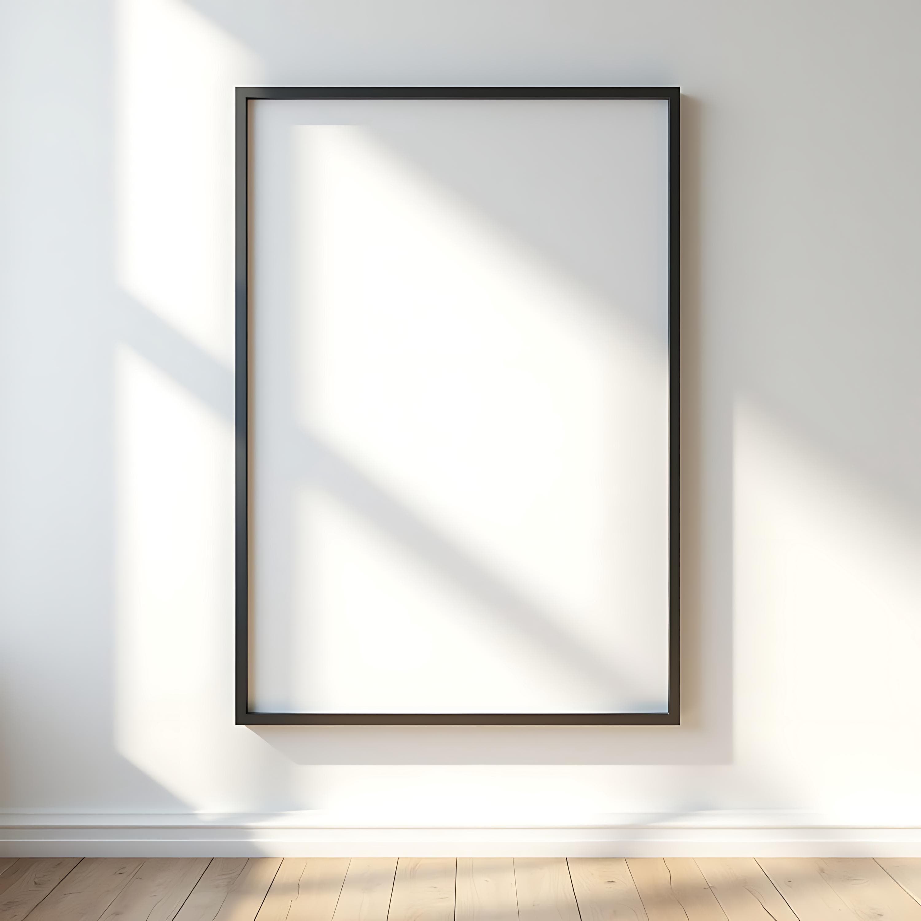 Thin Black Frame Mockup | Frame Mockup | Digital Frame Mockup | Interior Mockup | Minimalsit Mockup | Black Frame Mockup | Art Print Mockup