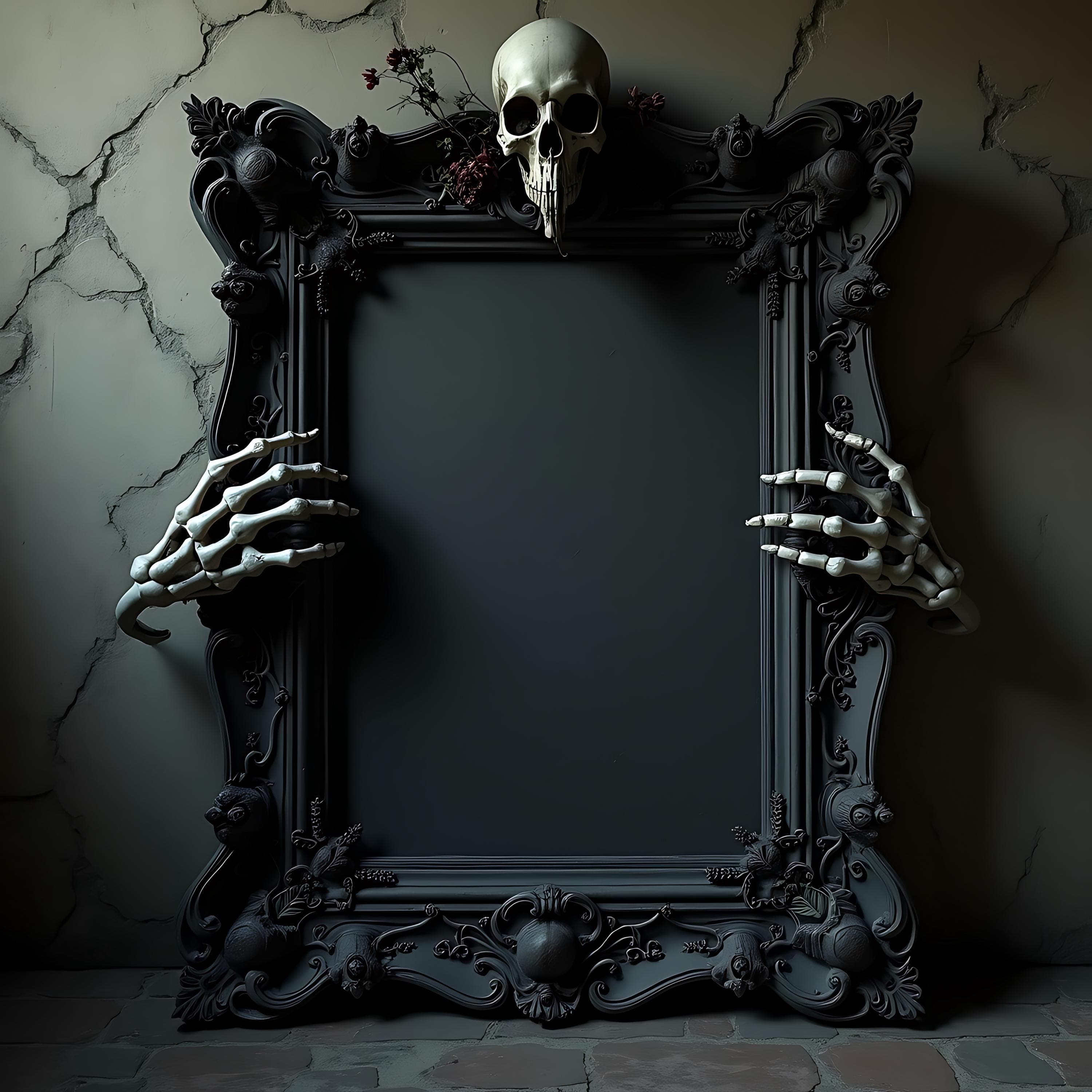 Elaborate Dark Frame Mockup | Frame Mockup | Poster Mockup | Gothic Frame | Frame Mockup PSD | Black Frame Mockup | Single Frame Mockup |