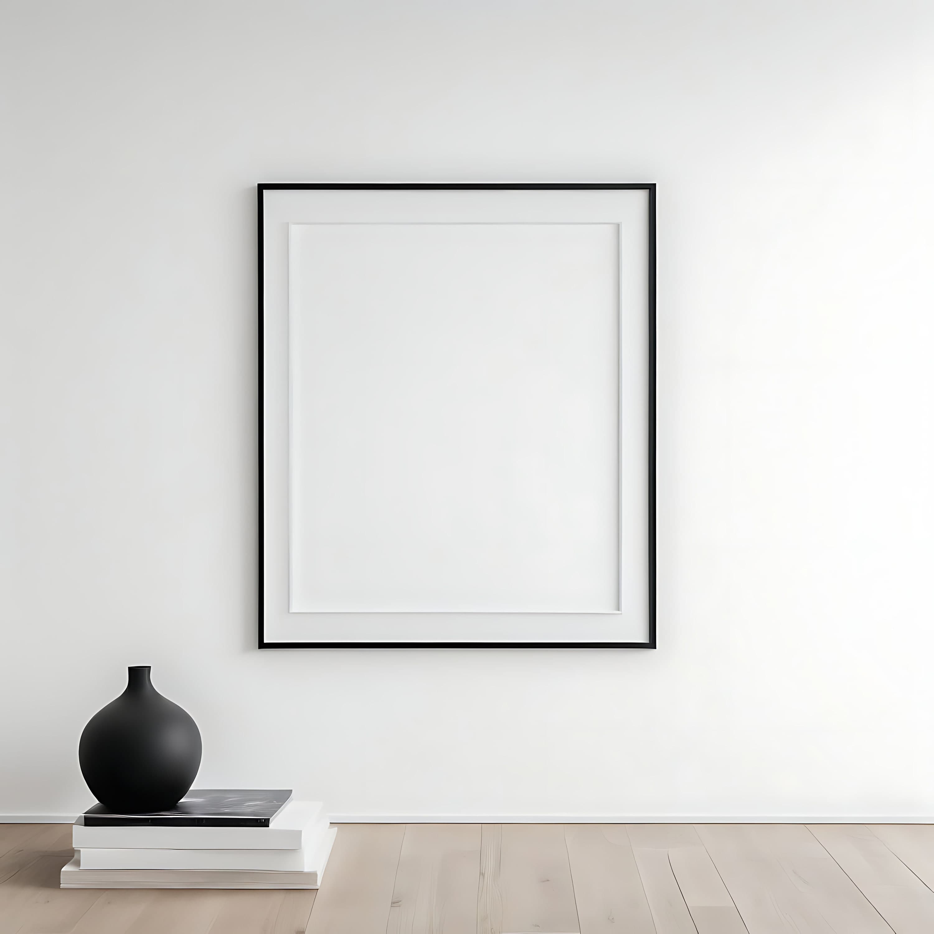 Minimalist Frame Mockup | Thin Black Frame | Minimalist Mockup | Thin Frame| Black Frame | Wall Art Mockup | Frame Template | Digital Mockup