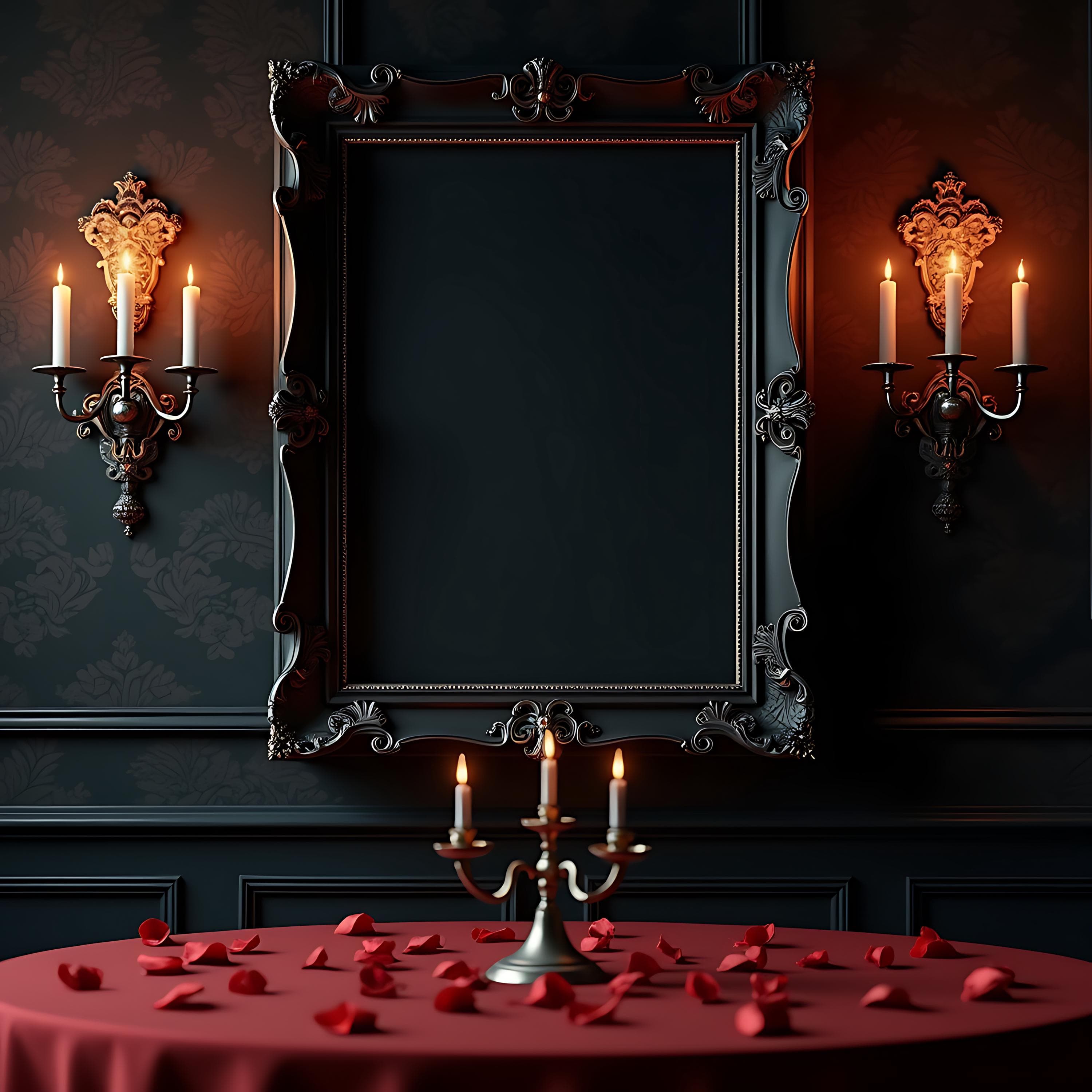 Gothic Poster Frame Mockups | Gothic Mockup | Poster Frame Mockup | Frame Mockup PSD | Black Frame Mockup | Ornate Frame Mockup Artsy Frame