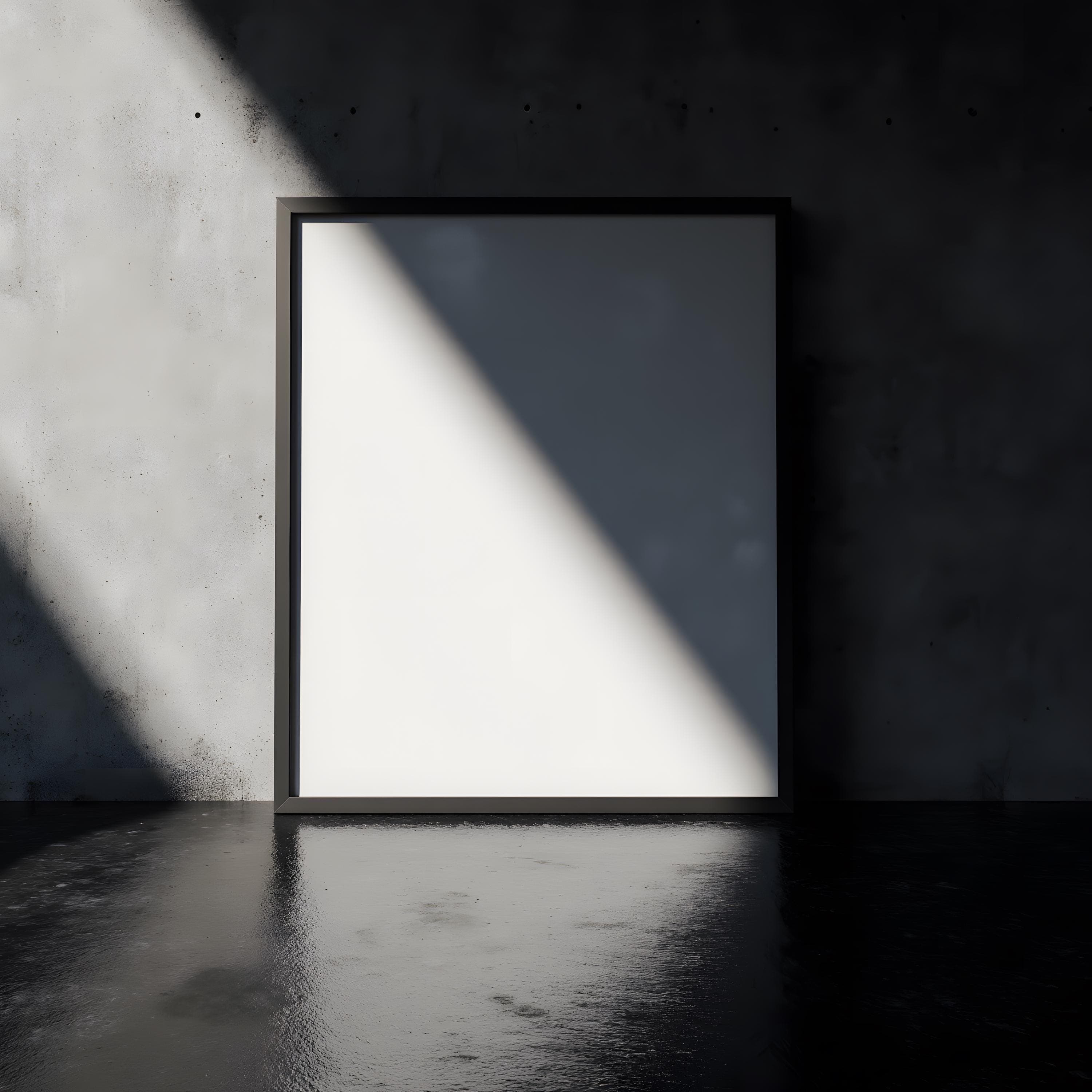 Interior Black Metal Frame Mockup | Minimal Wall Art Frame Mockup | Thin Wall Art Frame Mockup | Digital Download | Digital Download |