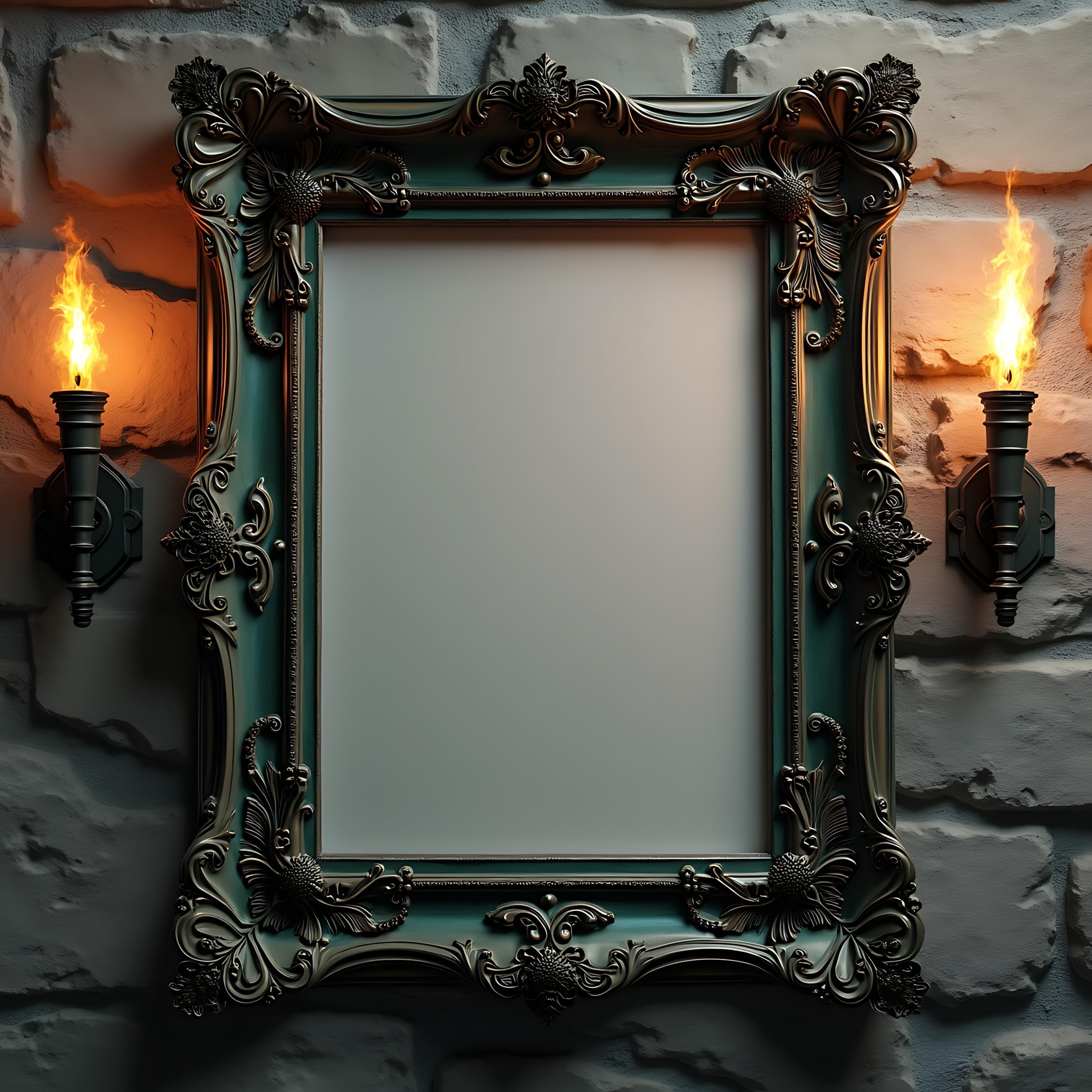 Elegant 8.5x11 Gothic Poster Frame Mockup | 8.5x11 Frame | Gothic Frame Mockup | Ornate Frame | PSD Frame Mockup | Art Frame Mockup | Frame