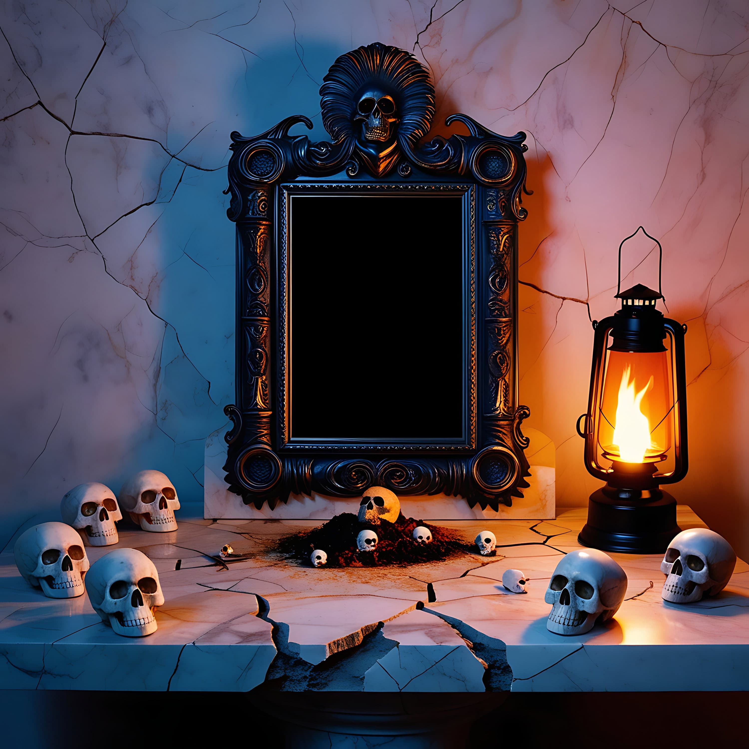 Halloween Gothic Home Decor | Haunted Halloween Picture Frame | Halloween Frame | Halloween Wall Art | Halloween Print | Halloween Mockup |