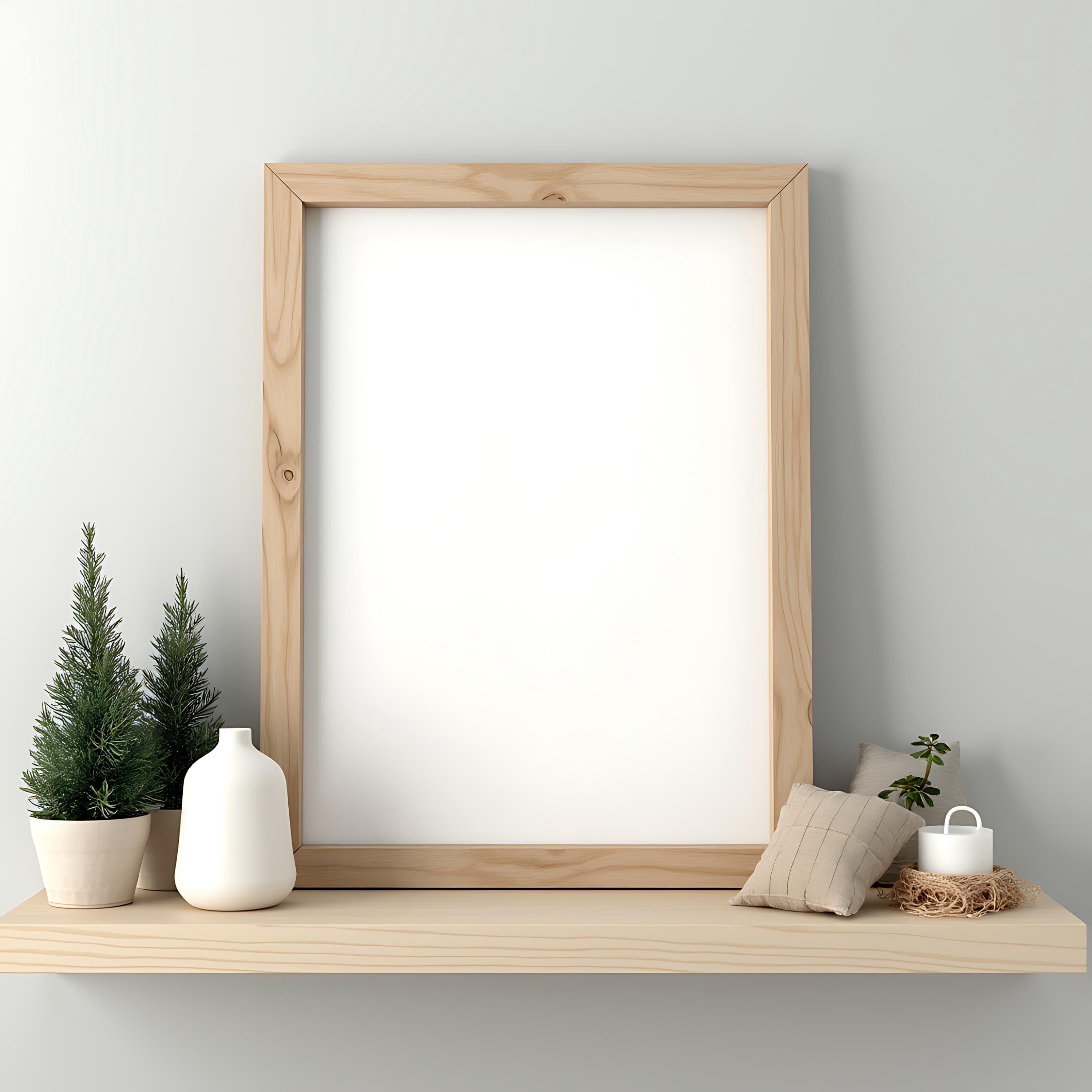 Scandinavian Style Frame Mockup | Art Display Mockup  | Artwork Frame Mockup | Christmas Frame Mockup | Mockup for Christmas | Template |