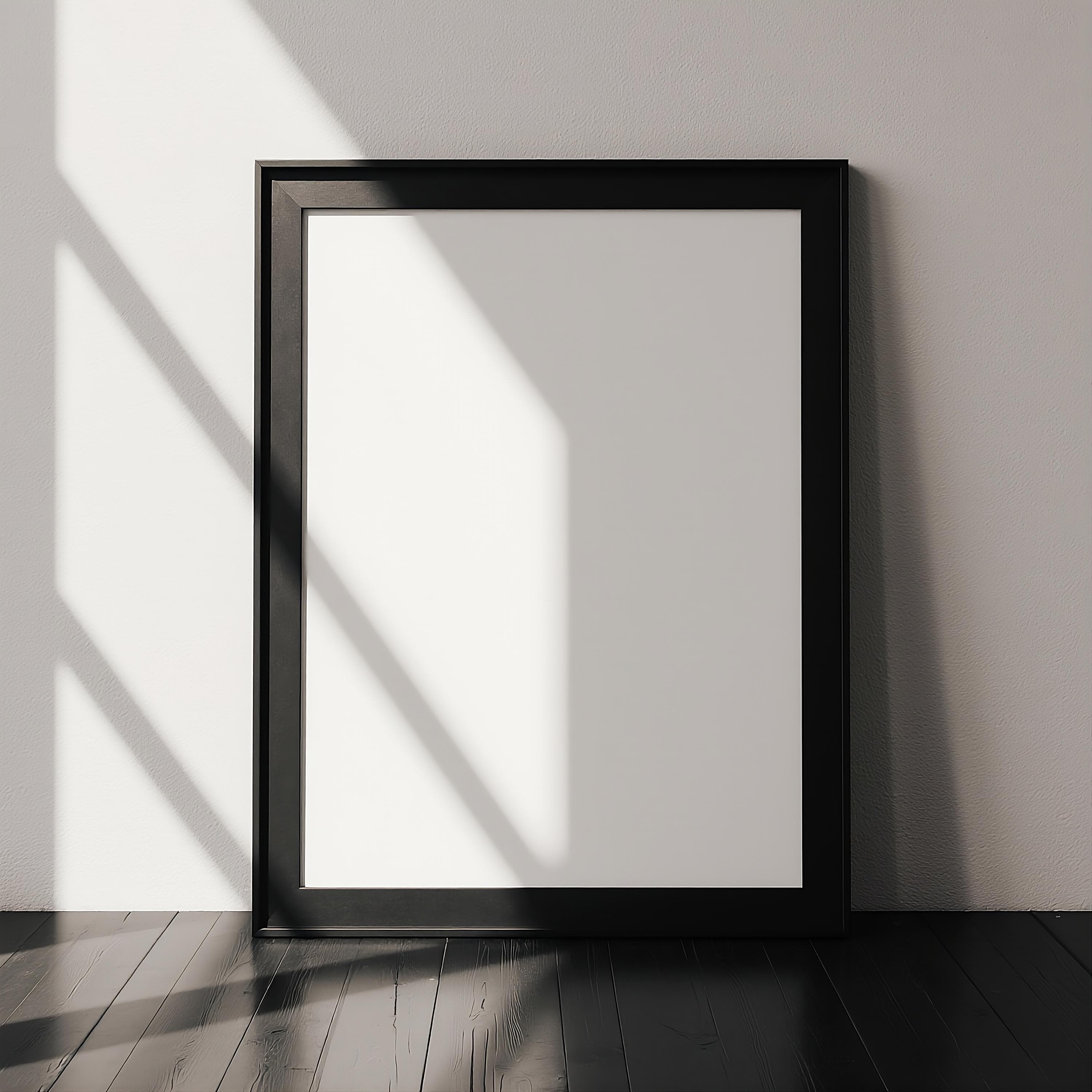 Black Frame Mockup | Thin Black Frame Mockup | Single Frame Mockup  | Digital Frame Mockup | Picture Frame Mockup | Poster Mockup