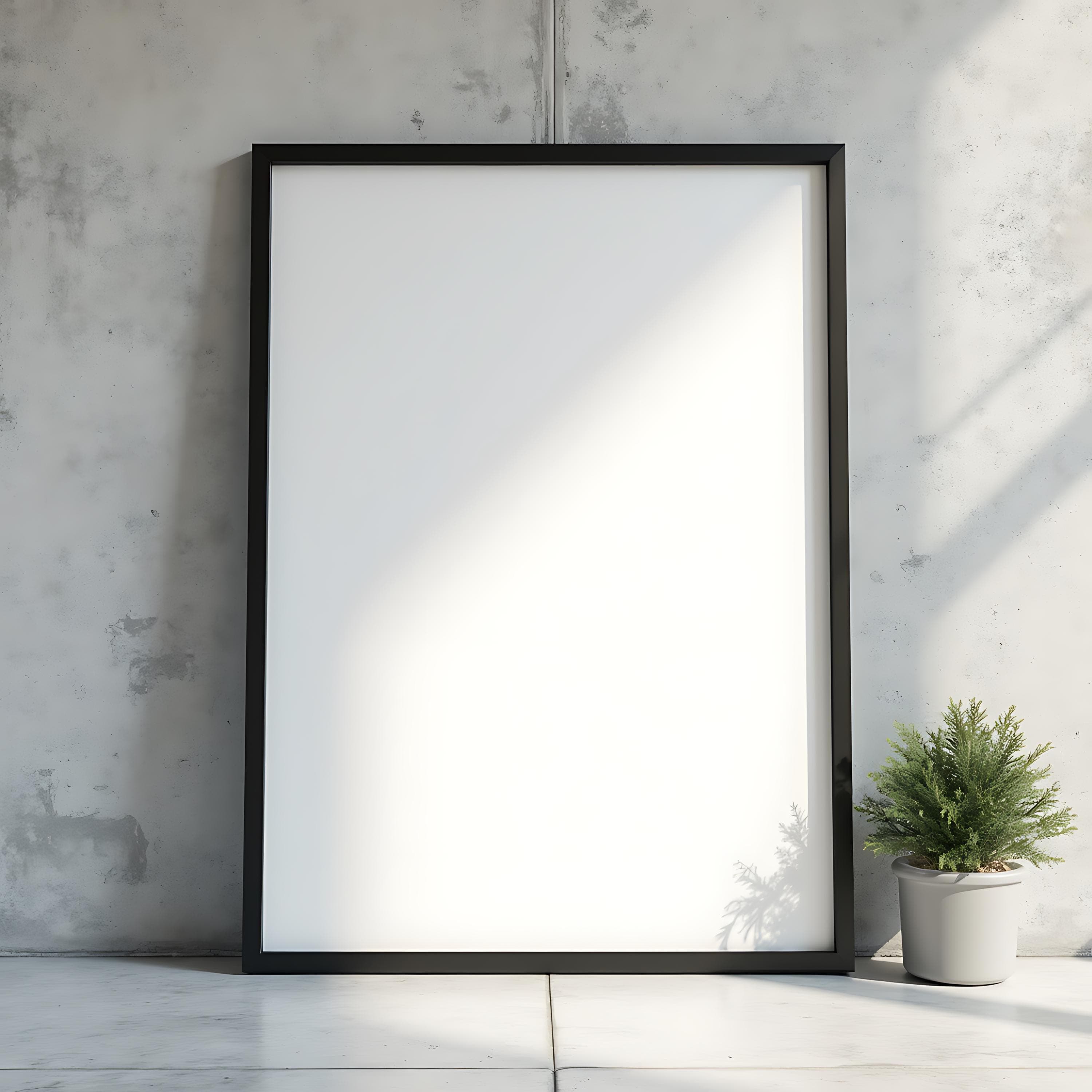 Photorealistic Minimalist Frame Mockup | Artwork Frame | Photopea Mockup | Frame Mockup PSD  Interior Mockup | Art Mockup | Photoshop Mockup