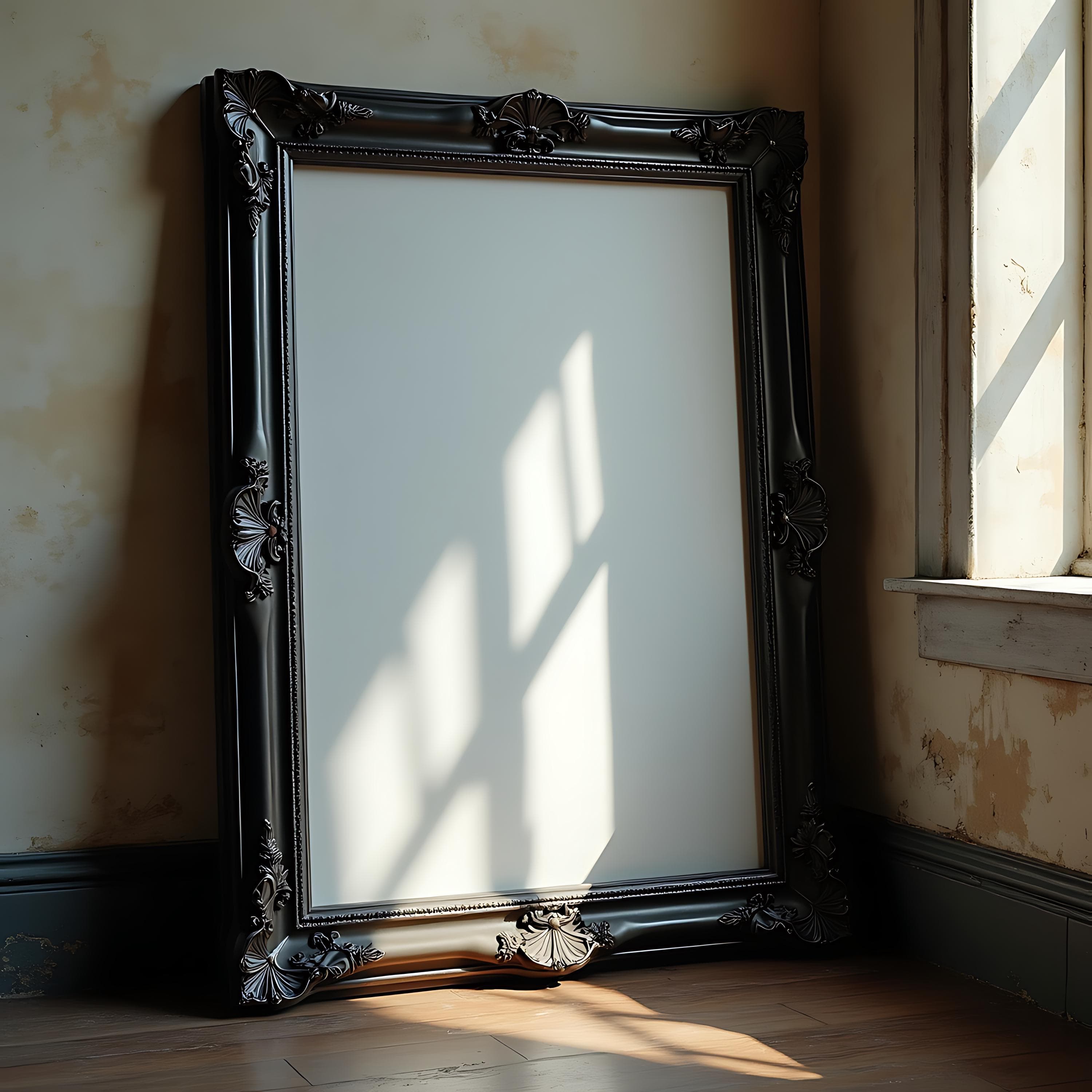 Tall, Dark Gothic Frame | Dark Frame Mockup | Poster Mockup | Wall Art Mockup | Black Frame Mockup | Baroque Frame | Antique Frame Mockup |