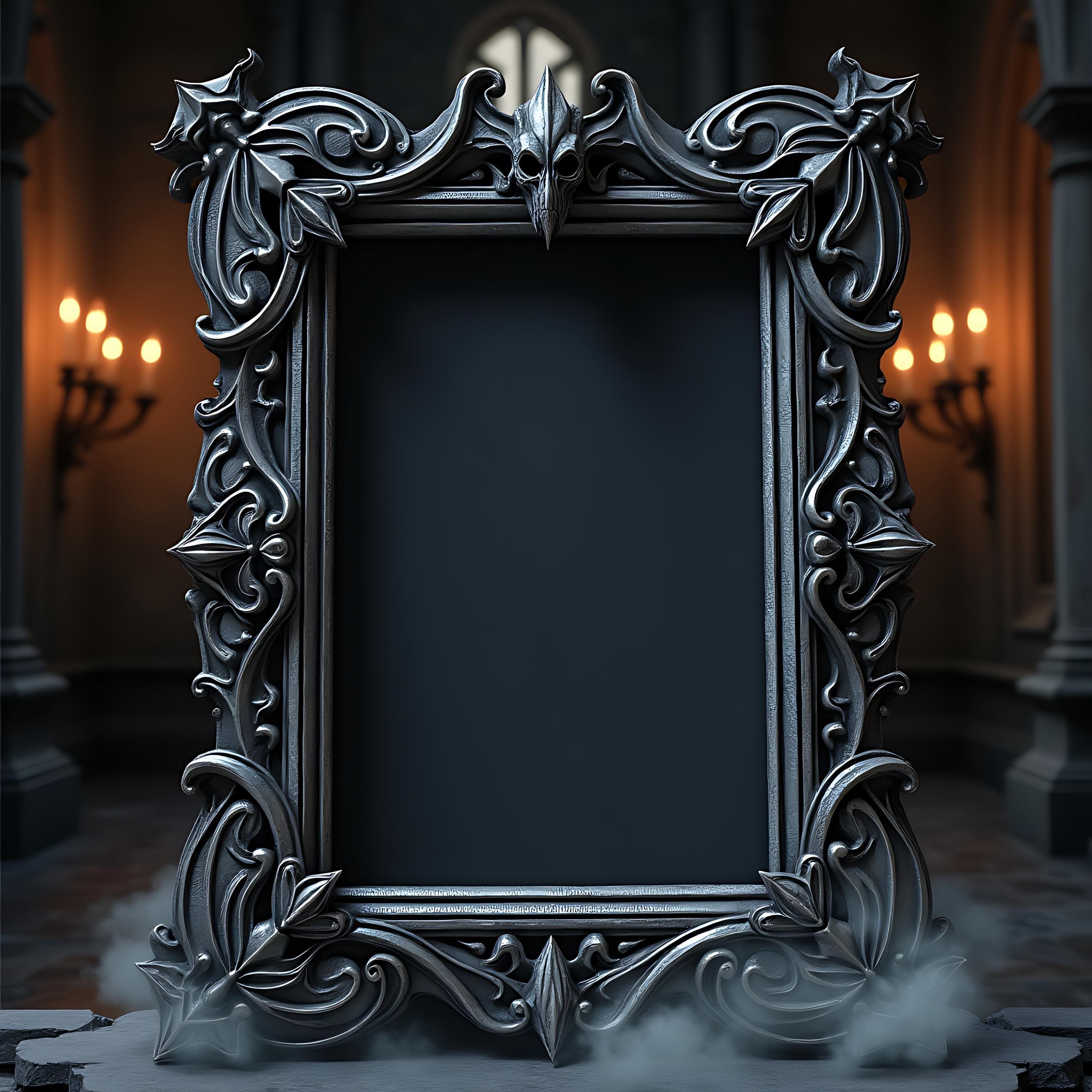 Photorealistic Gothic Frame Mockup | Digital Download | Poster Frame Mockup | Gothic Picture Frame | Gothic Decor | Baroque Frame | Mockups