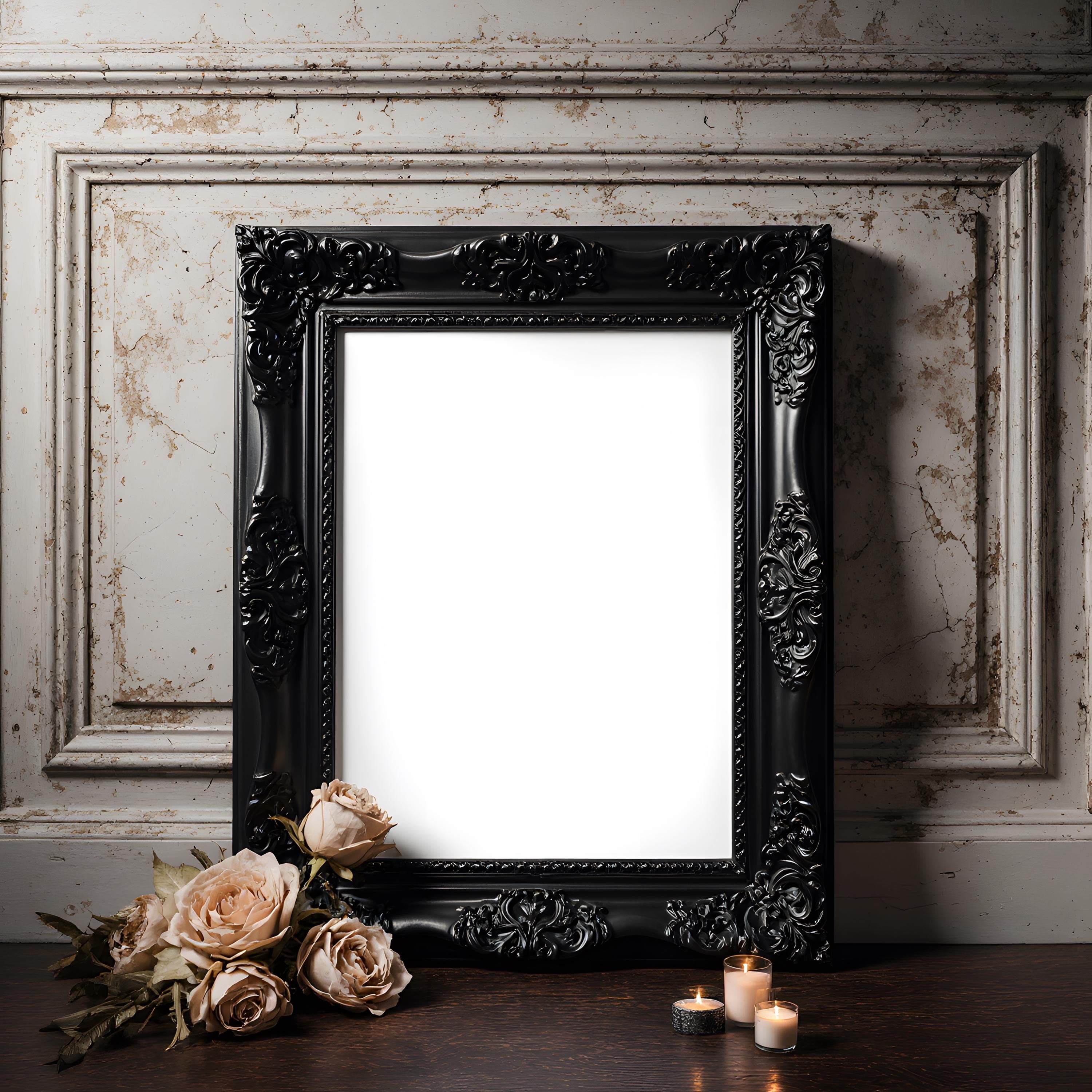 Elegant Black Baroque Frame Mockup Bundle | Gothic Wall Art PSD Pack | Display Frame Template | PSD Frame Mockup | Digital Download | Mockup