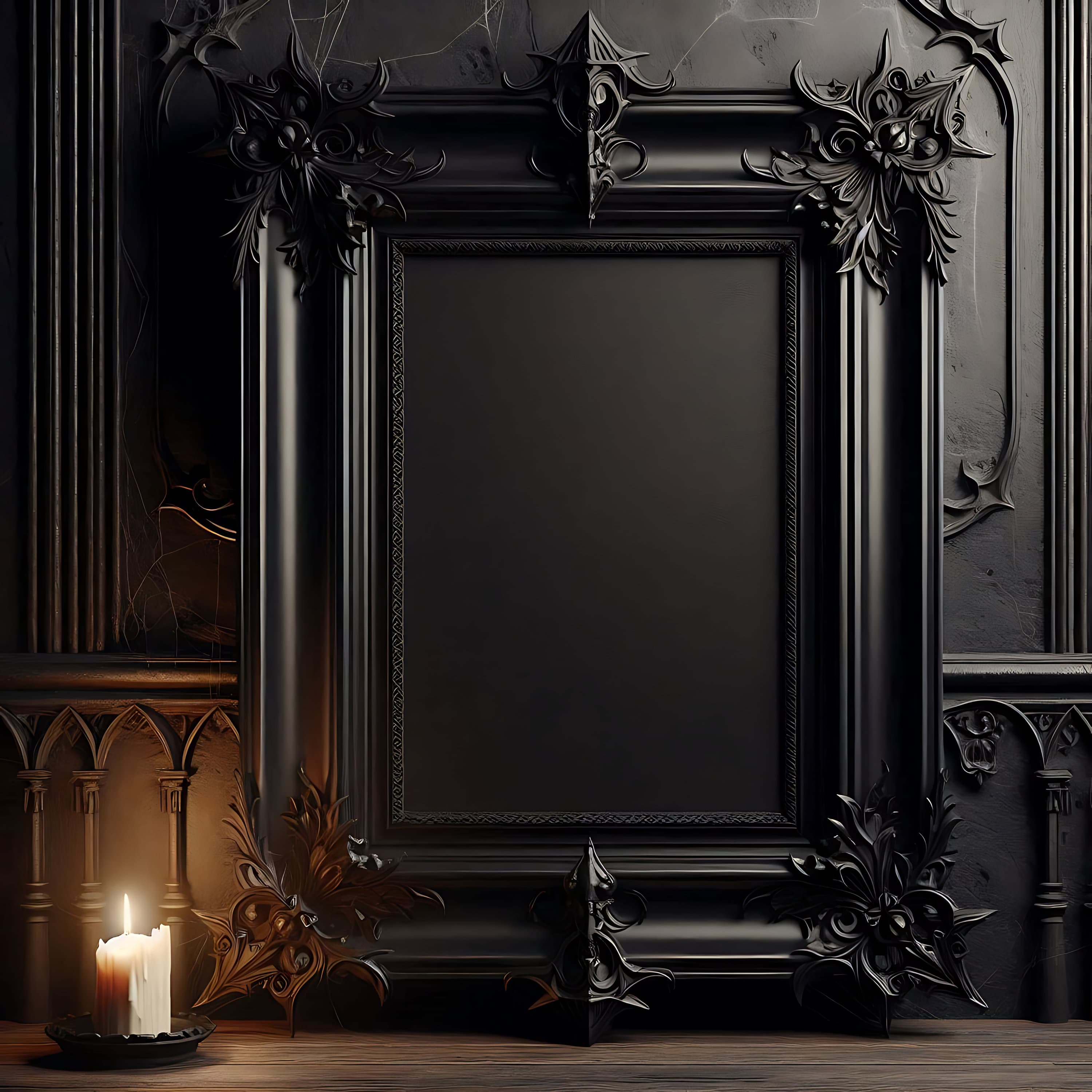 Dark Frame Mockup | Gothic Wall Art Mockup | Dark Mockup | Gothic Frame | Picture Frame Mockup | Black Frame Mockup | Dark Frame Mockup |