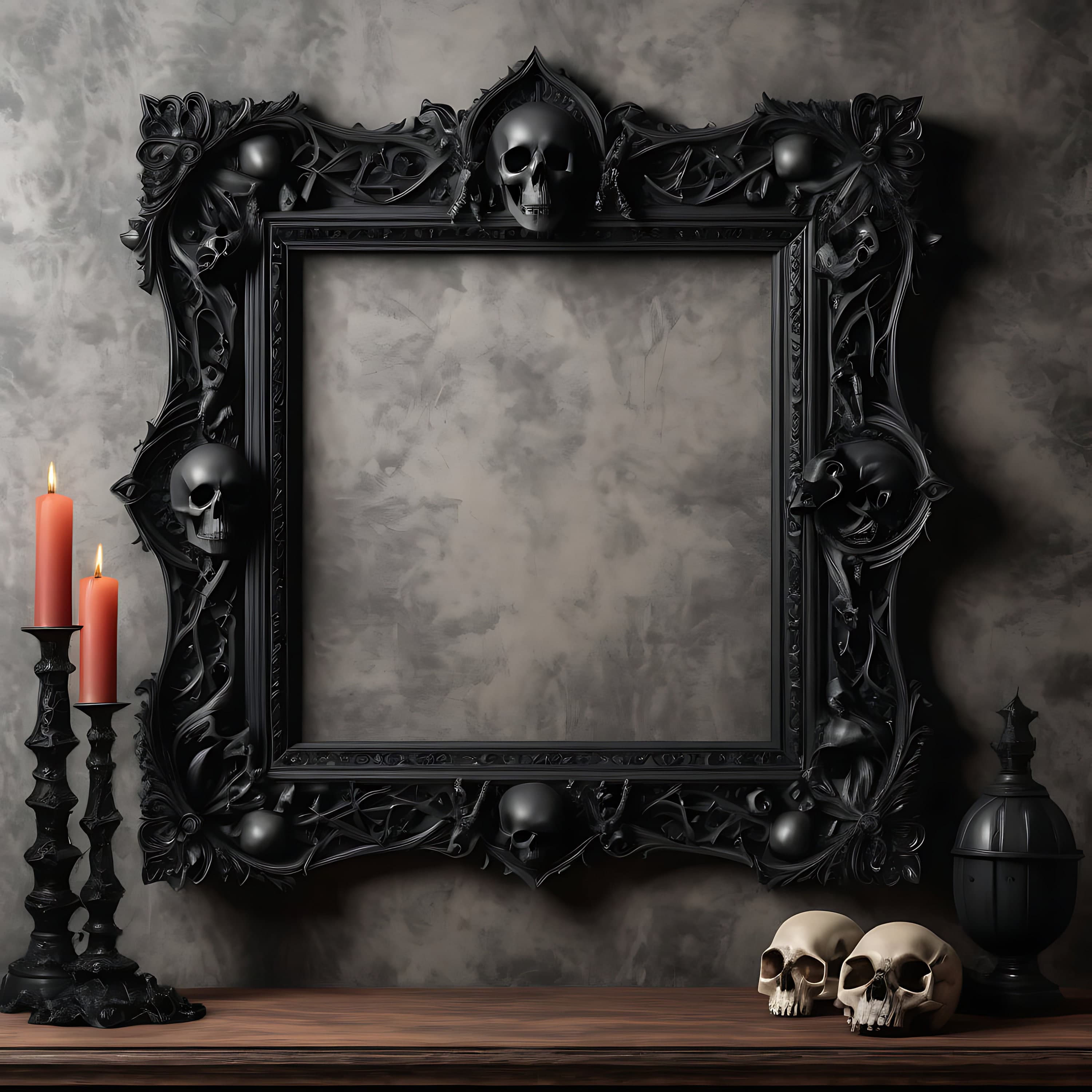 11 pieces of Gothic Wall Art Mockup | Gothic Home Decor | Gothic Frame | Gothic Decor | Ornate Frame | Baroque Frame | Skull Picture Frame |