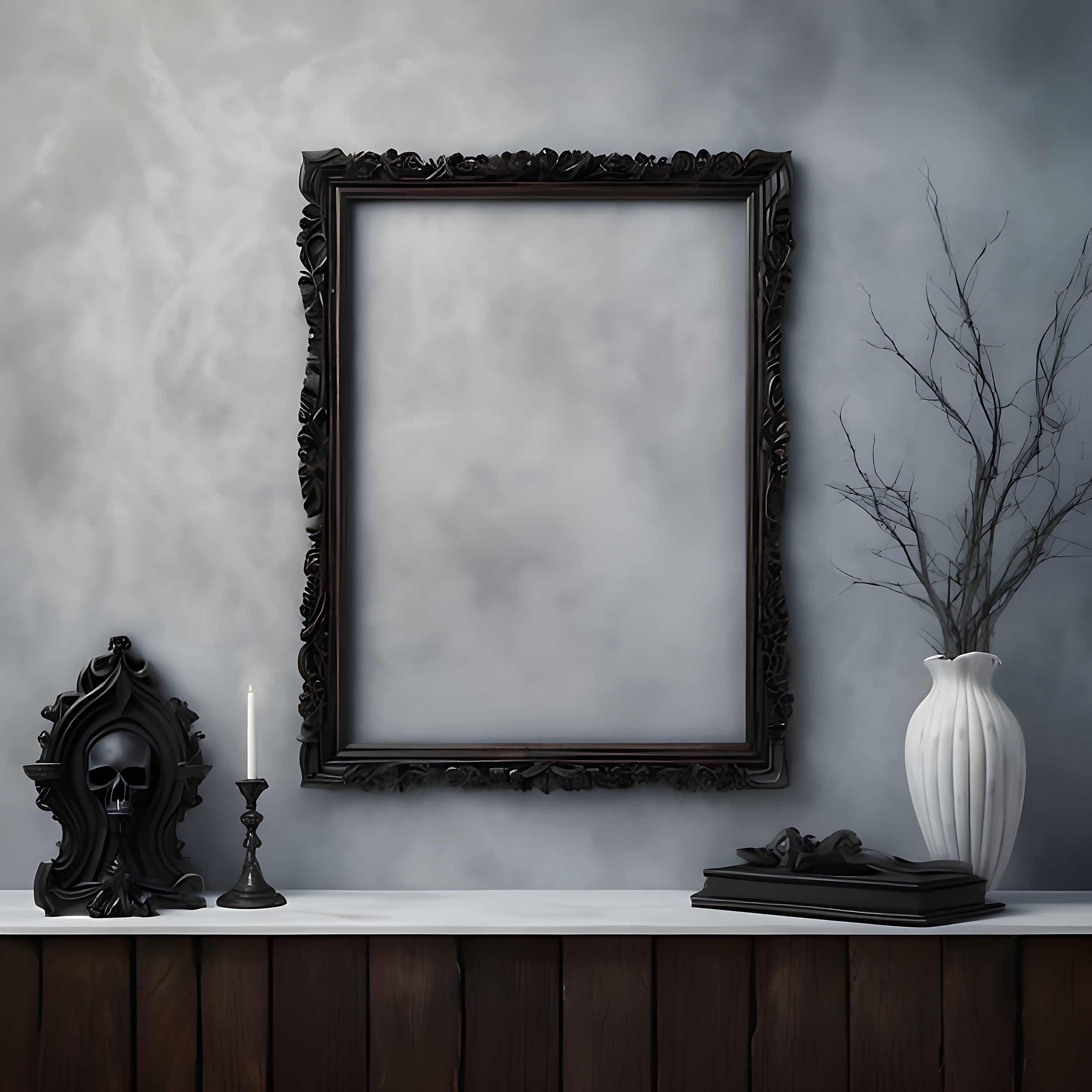 Halloween Wall Art | Halloween Printable | Wall Art | Halloween Mockup | Frame Mockup  | Empty Mockup Frame| Halloween Frame Mock | Mockup |