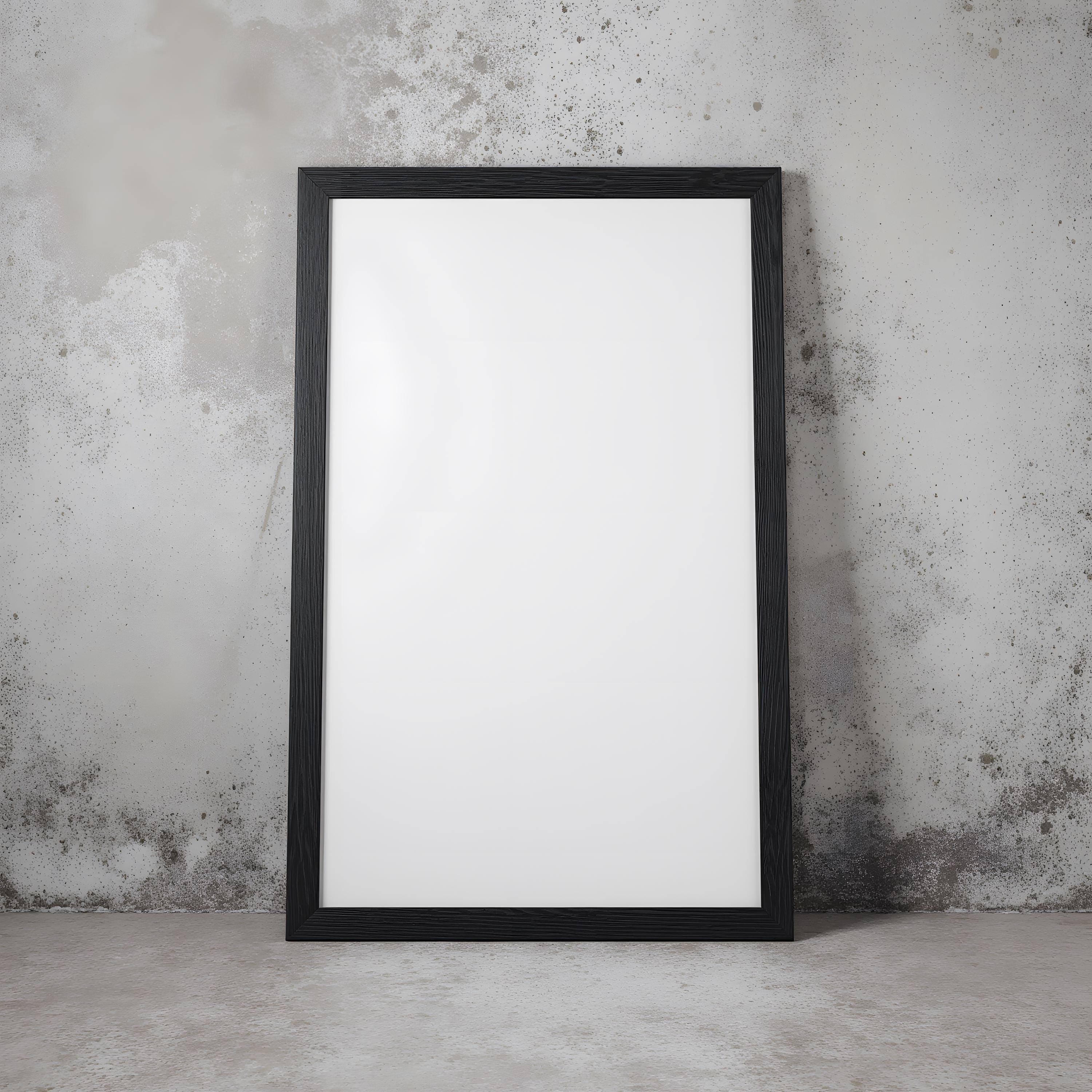 Minimalist Gothic Black Wood Frame | Dark Frame Mockup | Gothic Poster Frame | Dark Wall Art | Black Frame Template | Gothic Frame Mockup