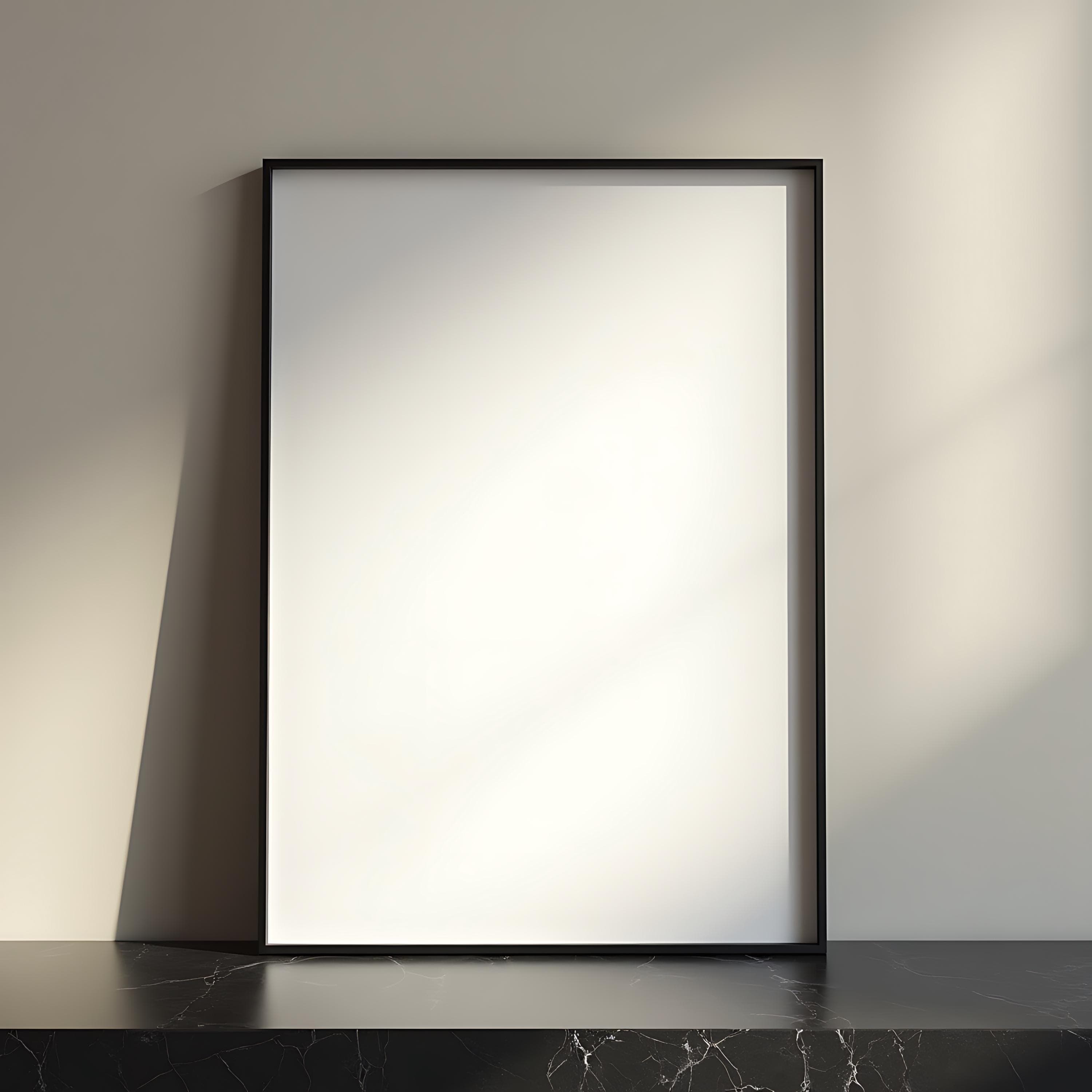 Black  Frame Mockup | Digital Frame | Simple Mockup | Frame Mockup | Minimalist Mockup | Black Frame Mockup | Empty Mockup | Artwork Frame |