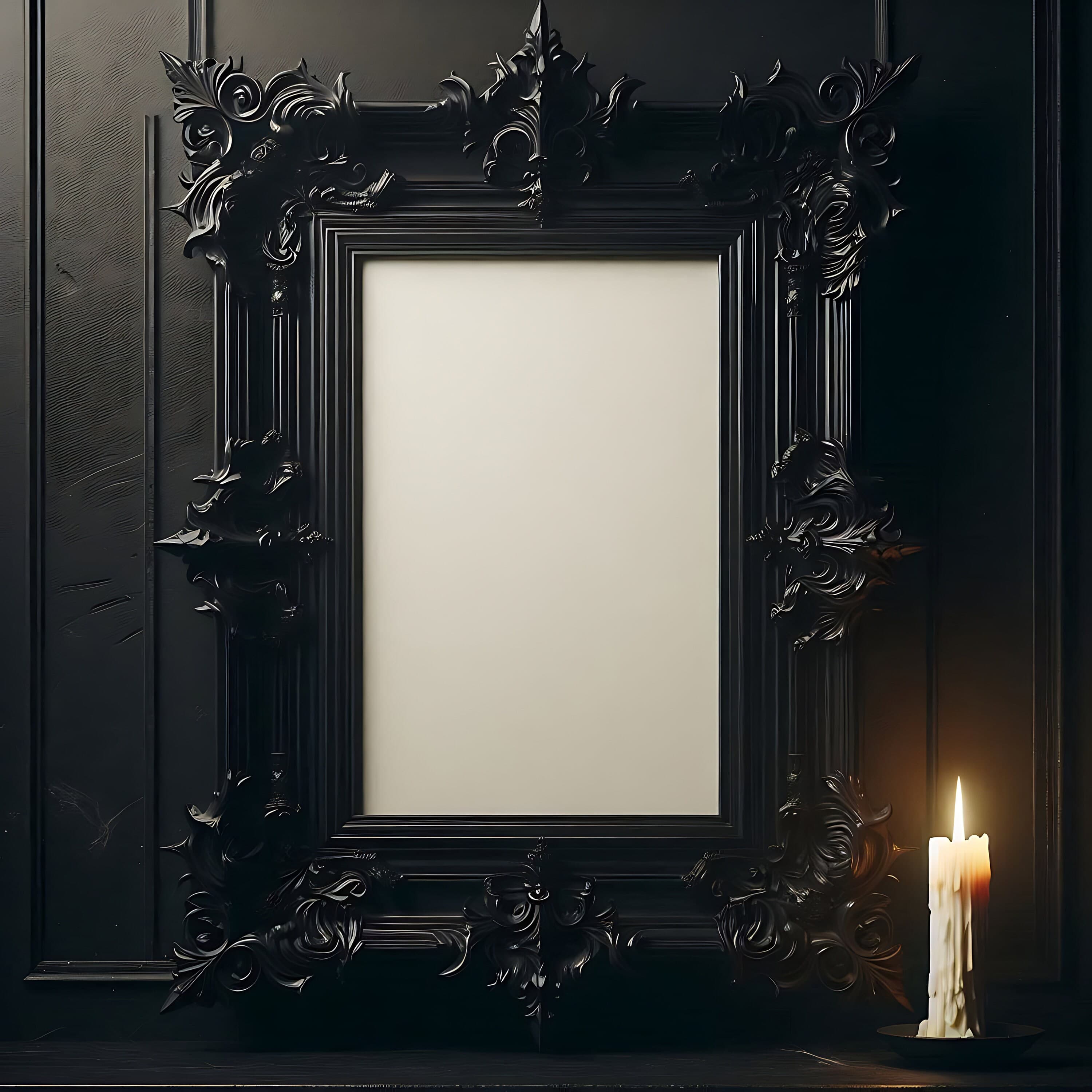 Dark Frame Mockup | Gothic Wall Art Mockup | Dark Mockup | Gothic Frame | Picture Frame Mockup | Black Frame Mockup | Dark Frame Mockup |