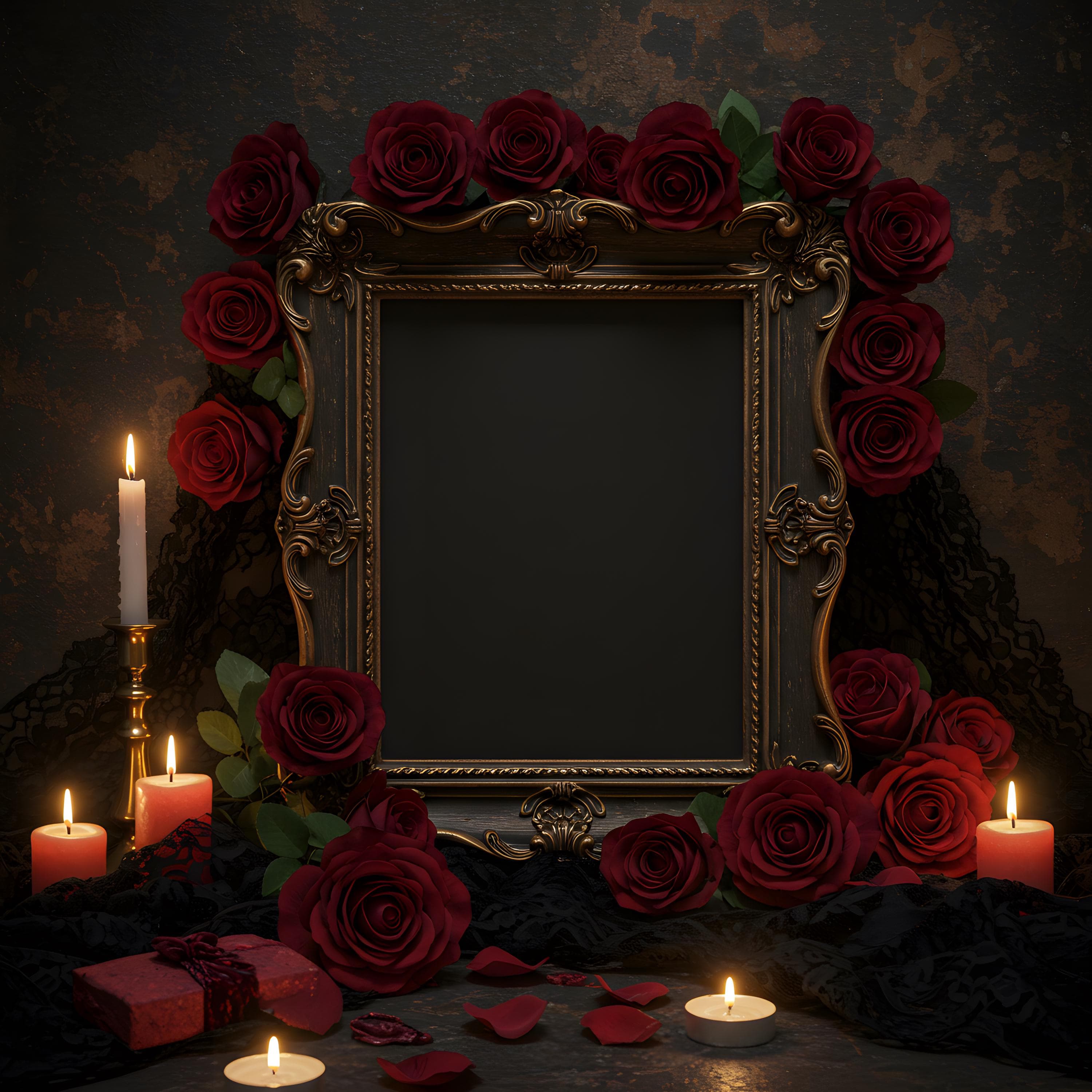 Gothic Ornate Frame Mockup | Vintage Frame Mockup | Baroque Vintage Frame Mockup | Gothic Valentine Dark Romantic Frame Mockup | Art Mockup