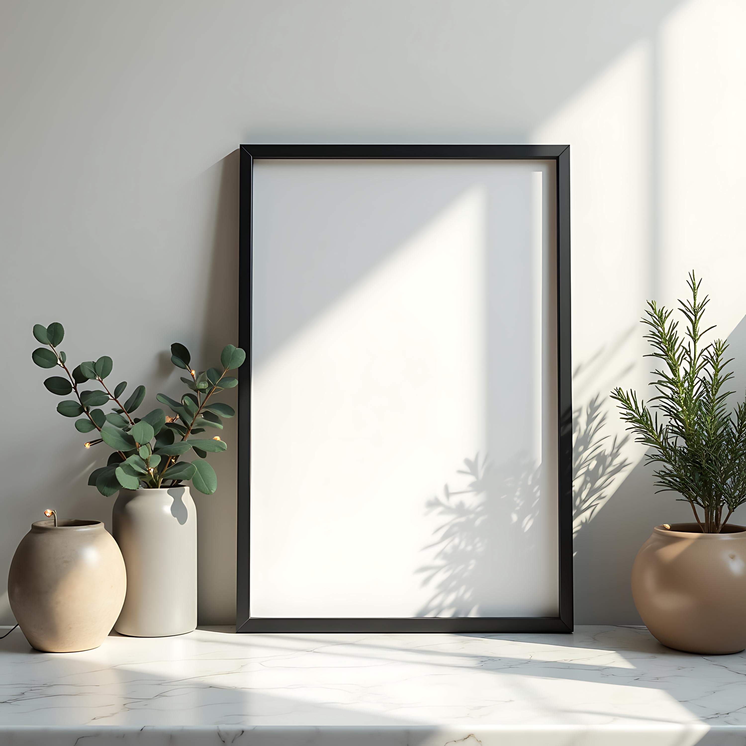 Minimalist Christmas Frame Mockup | Christmas Frame PSD | Digital Frame Mockup | Frame Art Mockup | Poster Mockup | Art Print Mockup | Frame