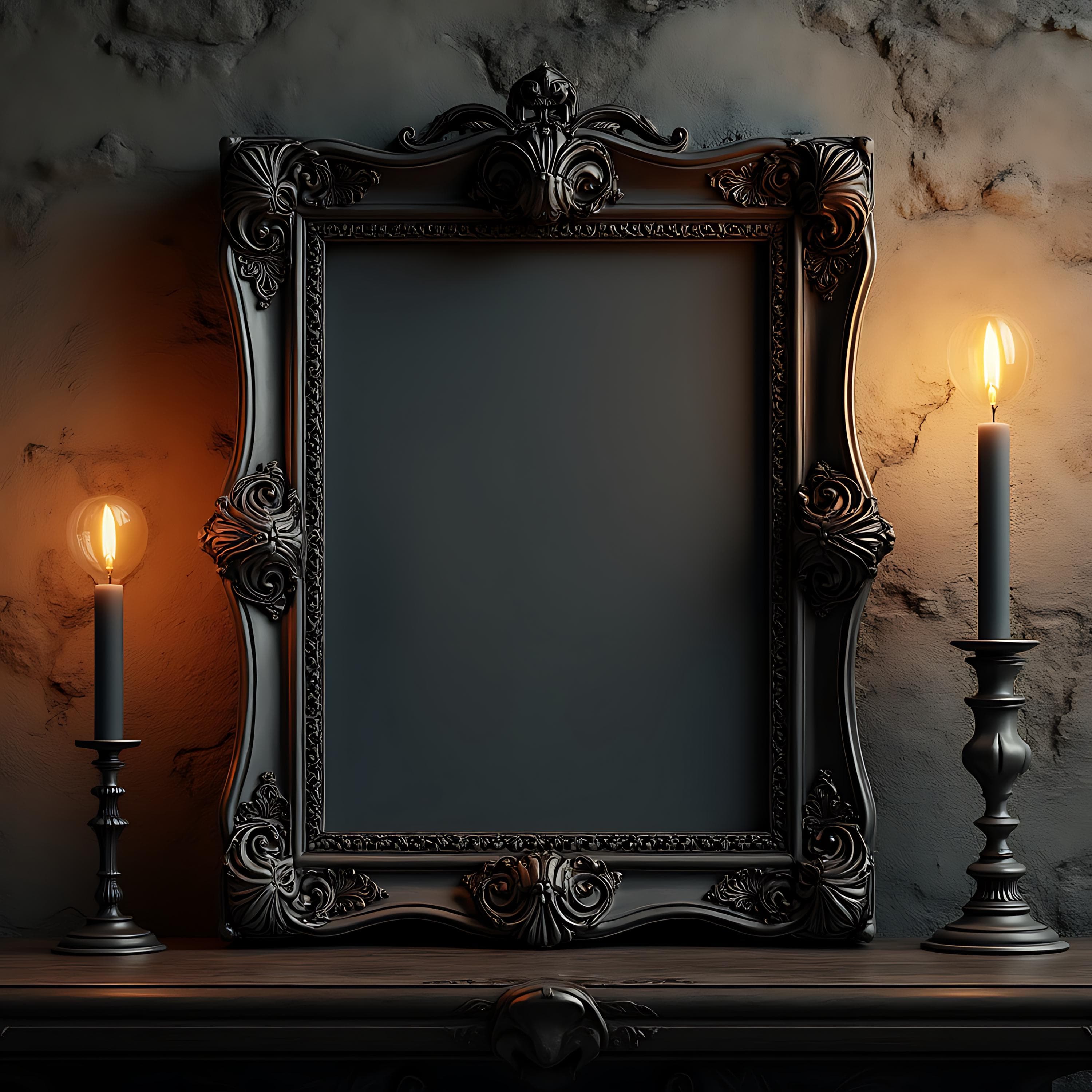 8.5x11 Ornate Gothic Poster Frame Mockup | 8x11 Gothic Frame Mockup | Picture Frame Mockup | PSD Mockup | Photoshop Mockup | Frame Mockup |