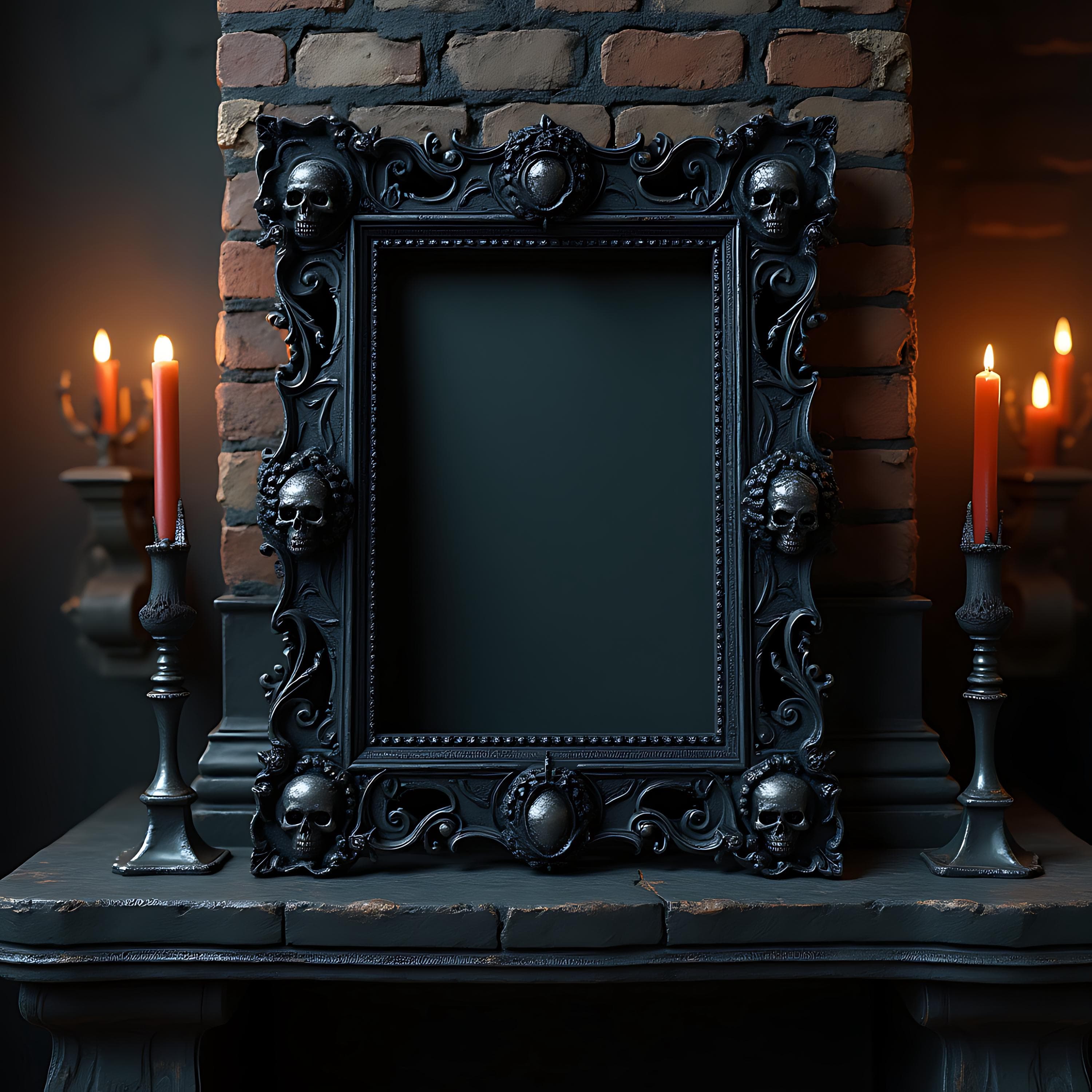 Black Gothic Frame Mockup | Black Frame | Gothic Frame | Frame Mockup | Gothic Art Mockup | Black Frame Mockup | Photoshop Frame Mockup |