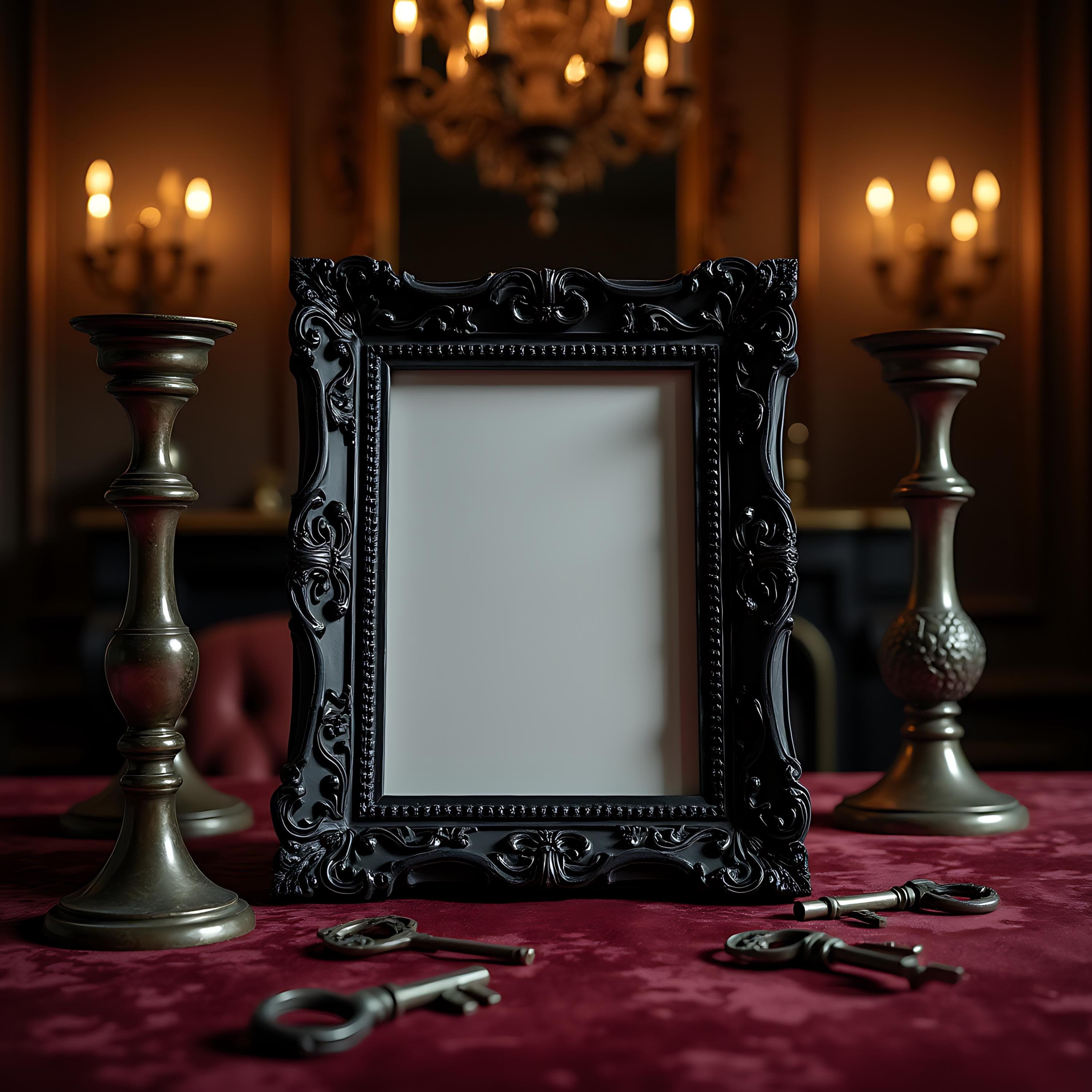 Gothic Wall Art Frame Mockup | Frame Mockup | Black Frame Mockup | Ornate Frame Mockup | Picture Frame Mockup | Photo Frame | Digital Frame