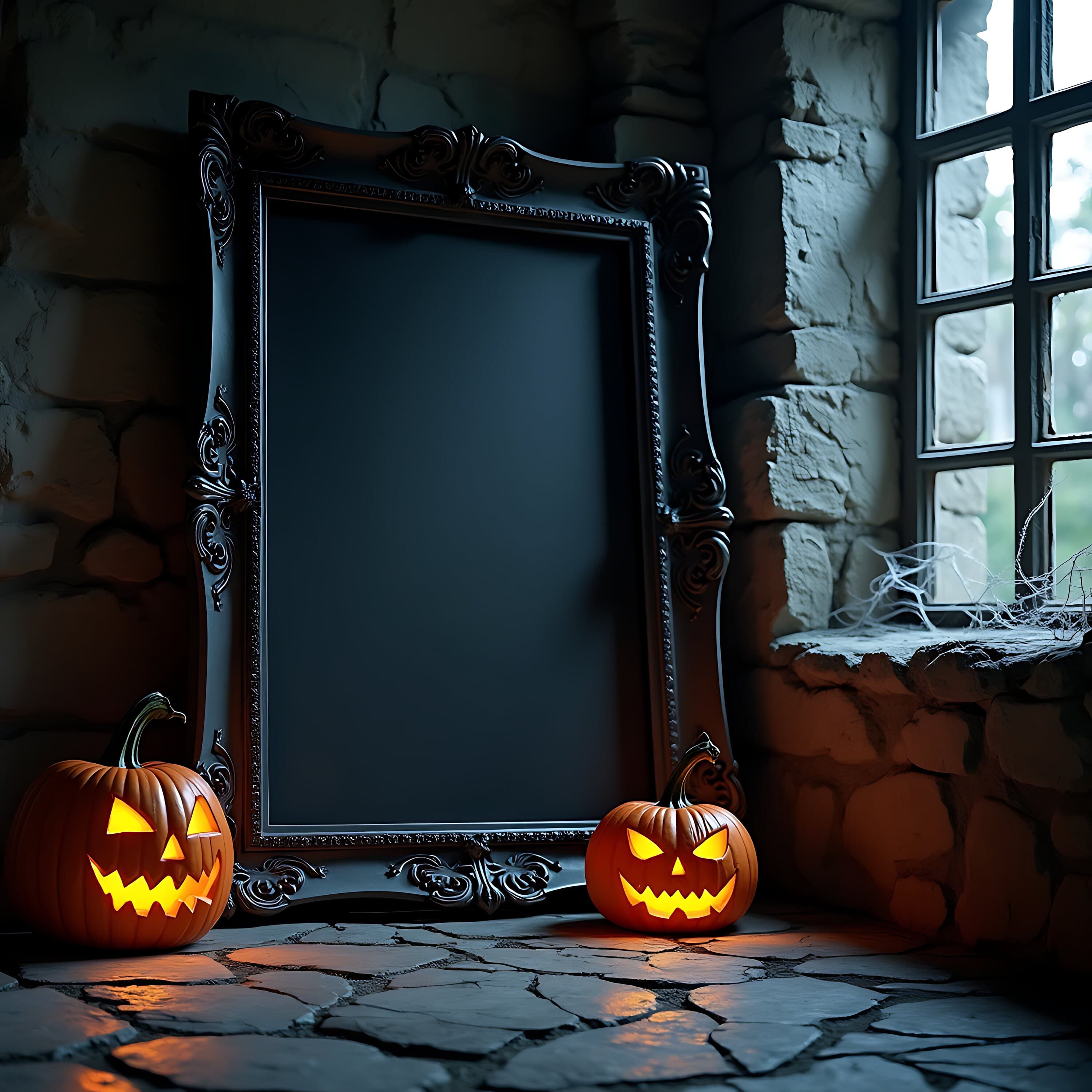 Dark Ornate Gothic Frame | Halloween Frame Mockup | Halloween Frame | Halloween Wall Art Mockup | Poster Mockup | Halloween Mockup | Mockups
