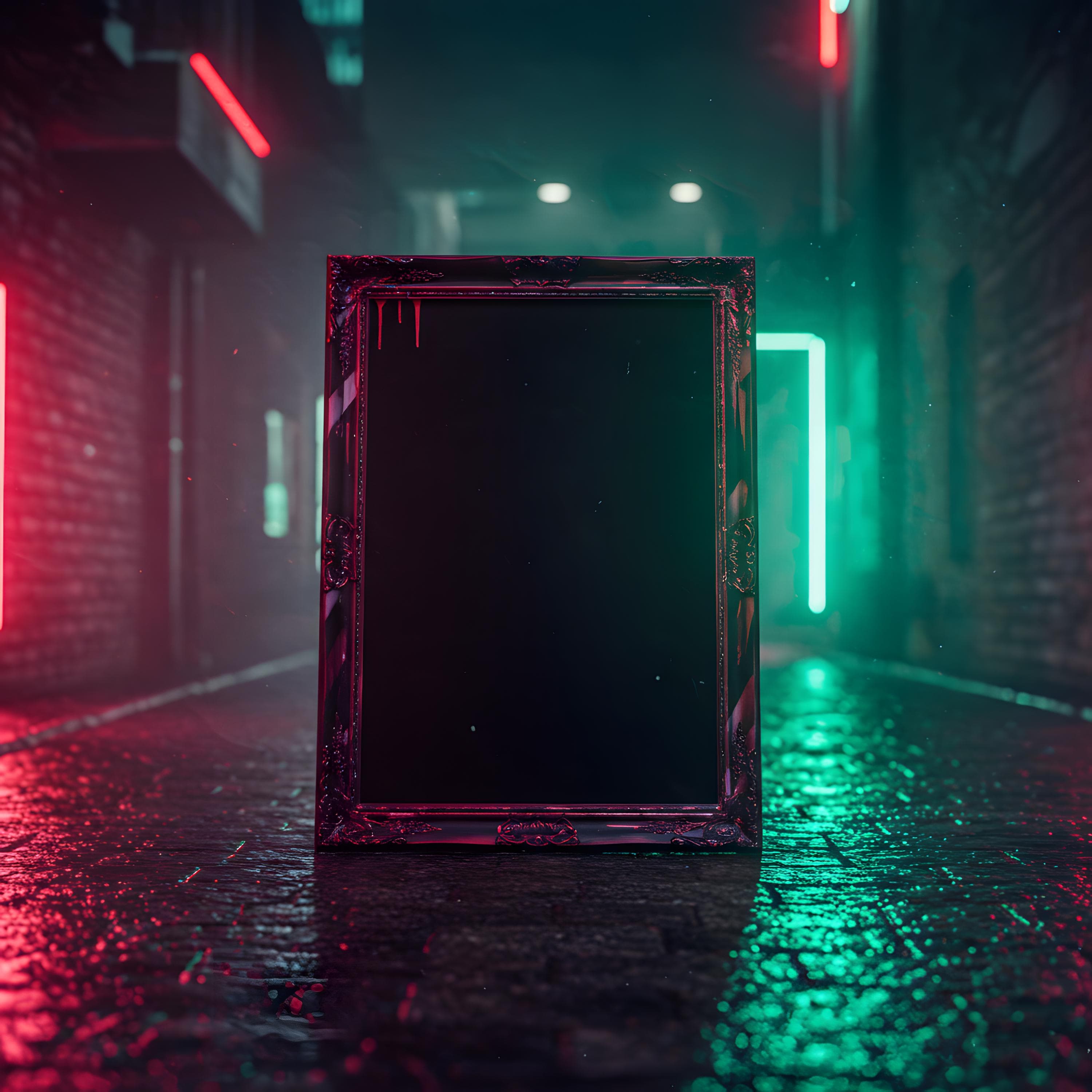 Joker Halloween Frame Mockup | Dark Halloween Poster Mockup | Creepy Gothic Joker Wall Art PSD Mockup  | Spooky Frame Mockup | Art Mockup |