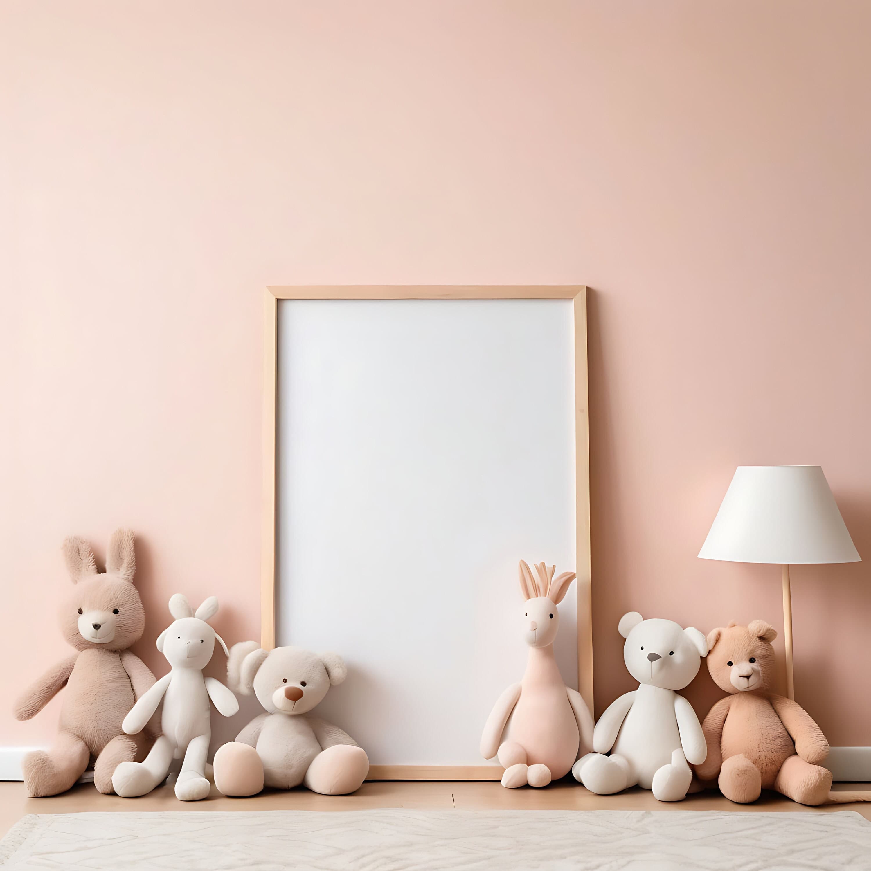 Children's Room Frame Mockup | Nursery Decor | Wooden Frame | Digital Wall Art | Frame Mockup | Digital Frame Mockup | PSD | Interior Mockup