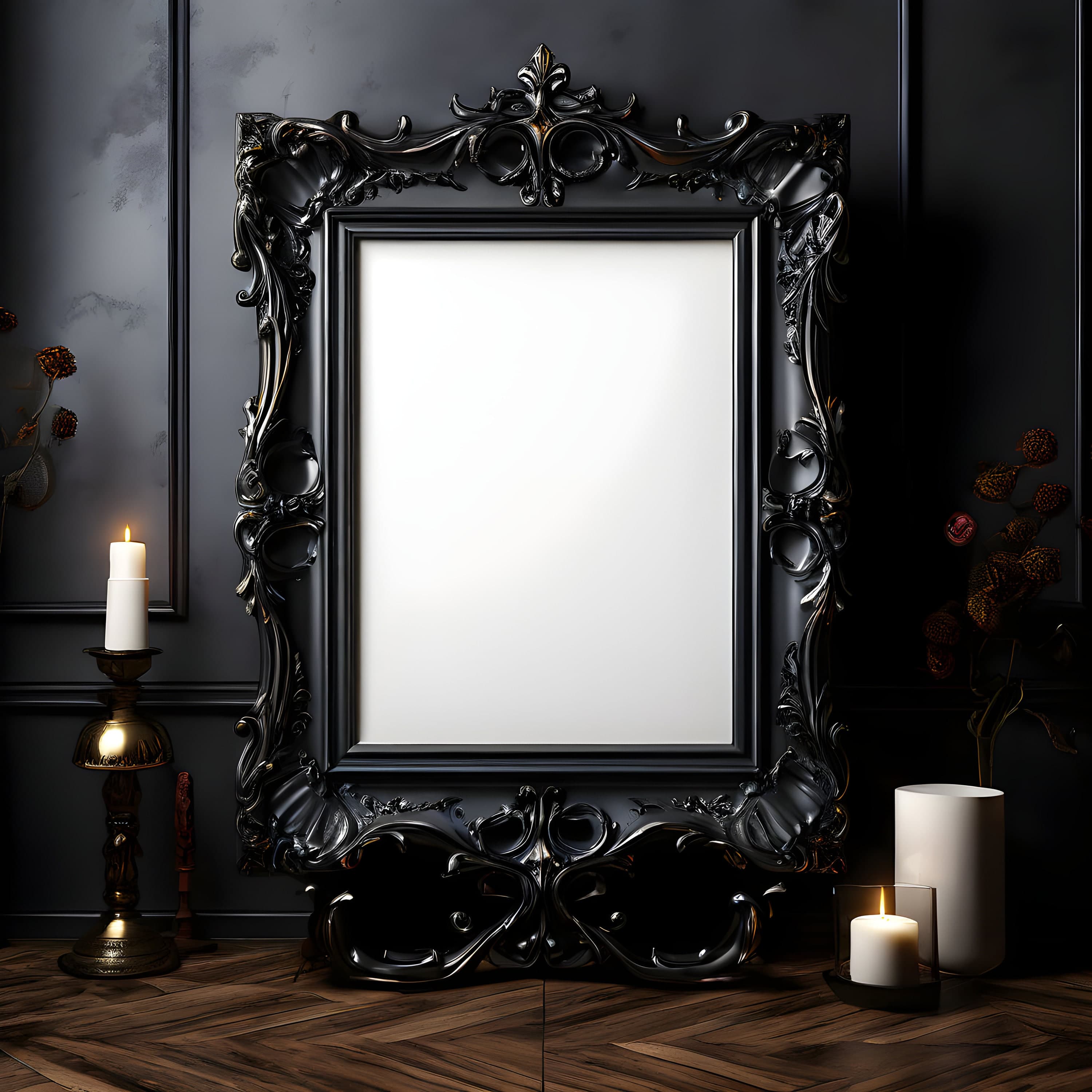 Gothic Wall Art Frame Mockup Black & White | Wall Art | Digital Art | Wall Art Frame | Digital Print | Digital Download | Printable Wall Art
