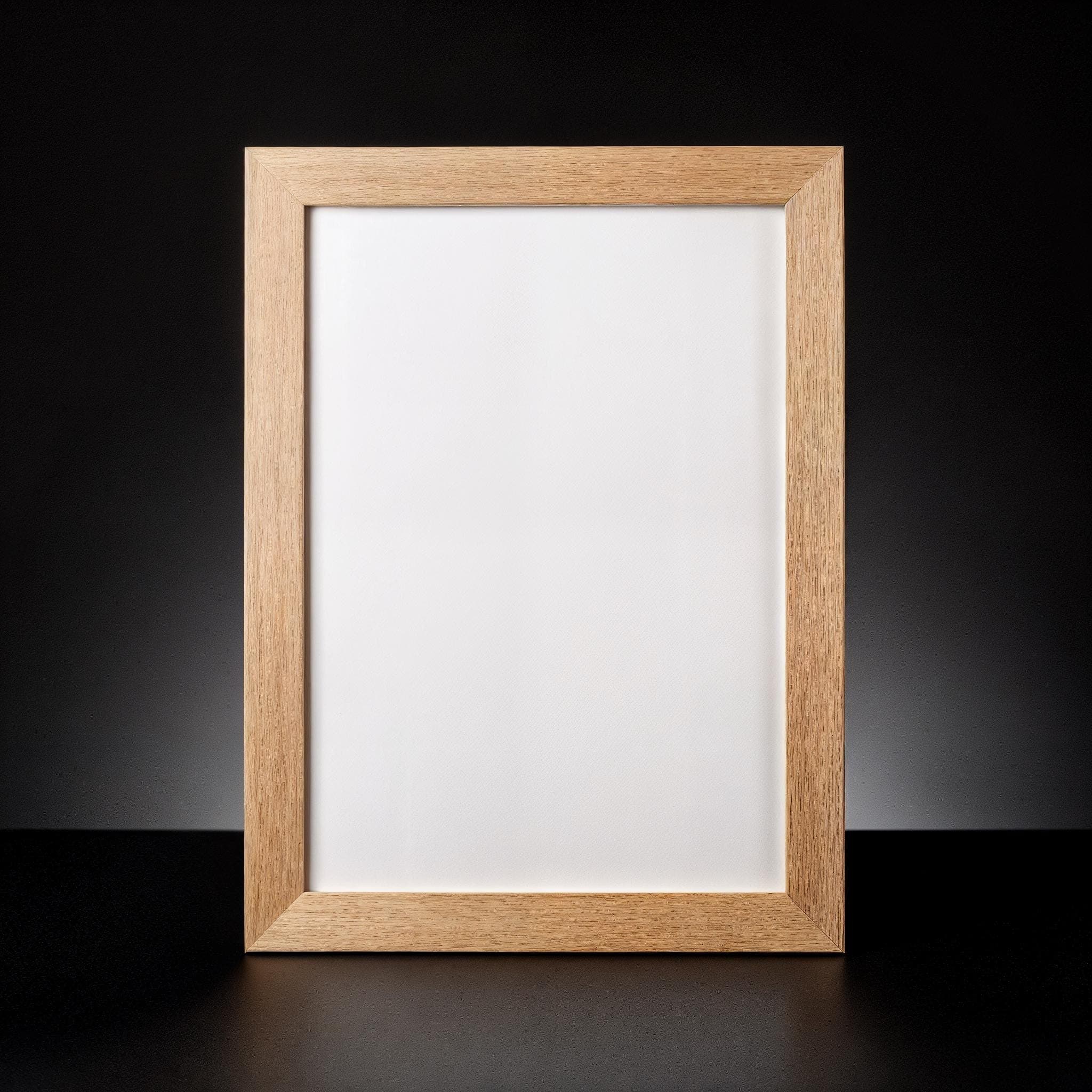 A5 Size Light and Dark Background Wood Frame Mockup | A5 Wood Frame PSD | Wood Frame Mockup Poster Frame Mockup | Digital Wood Frame Mockup