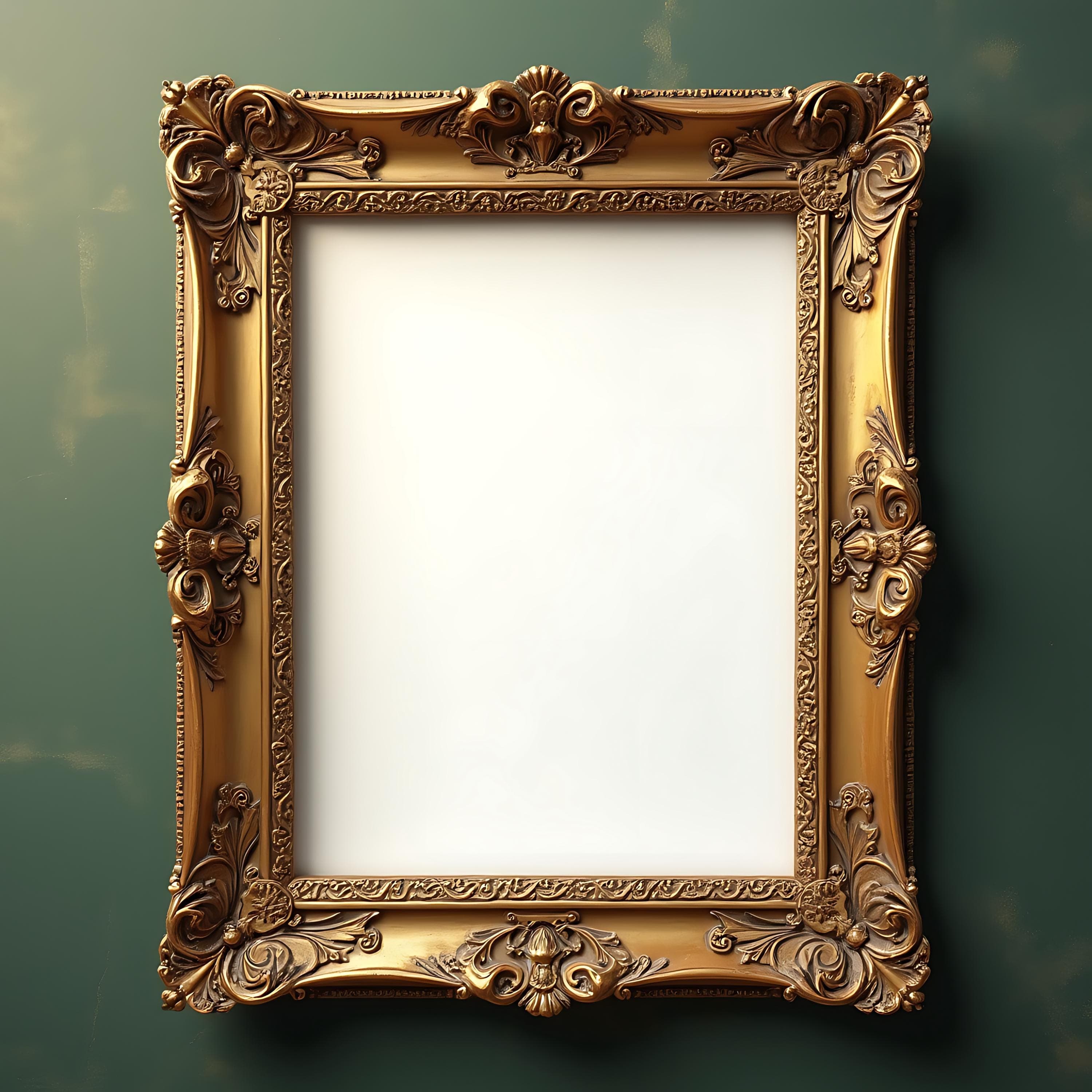 Vintage Frame Mockup | Vintage Poster | Gold Frame Mockup | Frame Mockup PSD | Wall Frame Mockup | Ornate Frame Mockup | Photo Frame Mockup