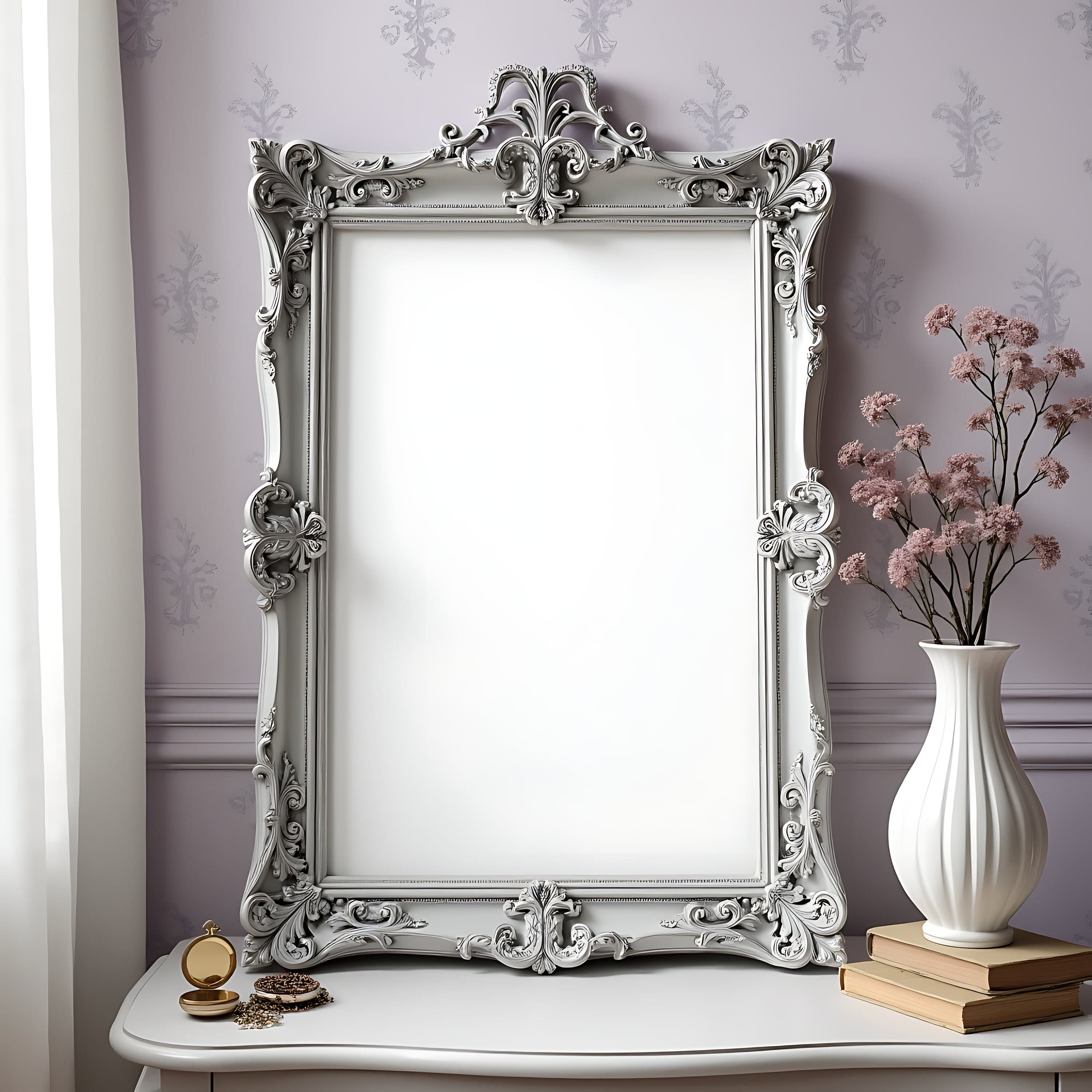 Victorian Style Wall Art Frame Mockup | Victorian Framed Pictures | Gothic Frame | Victorian Frame Mockup | Vintage Frames | Antique Frames