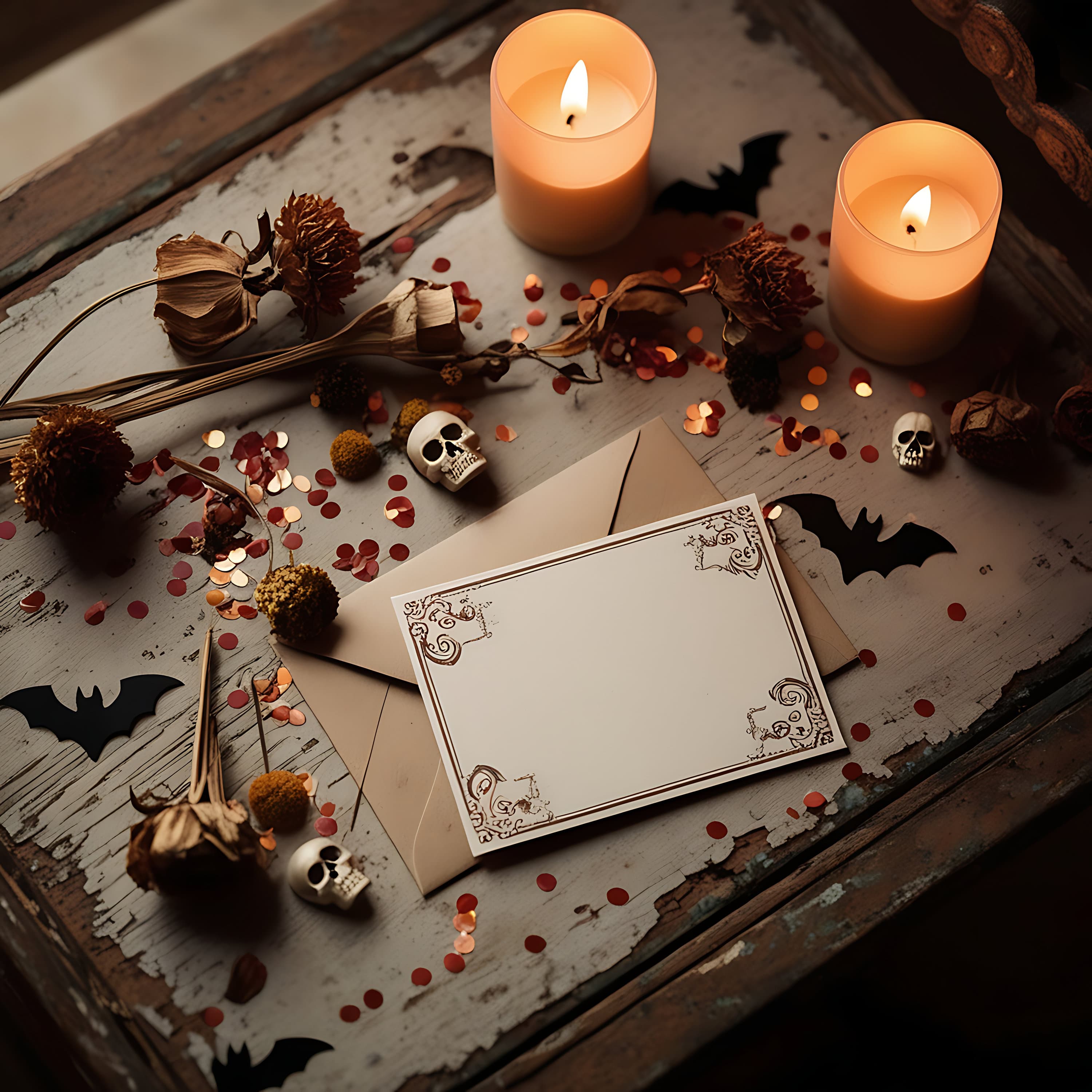 Halloween Wedding Card Mockup | Invitation Card | Wedding Invitation Card | Gothic Invitation Card Wedding | Wedding Invitation Template |
