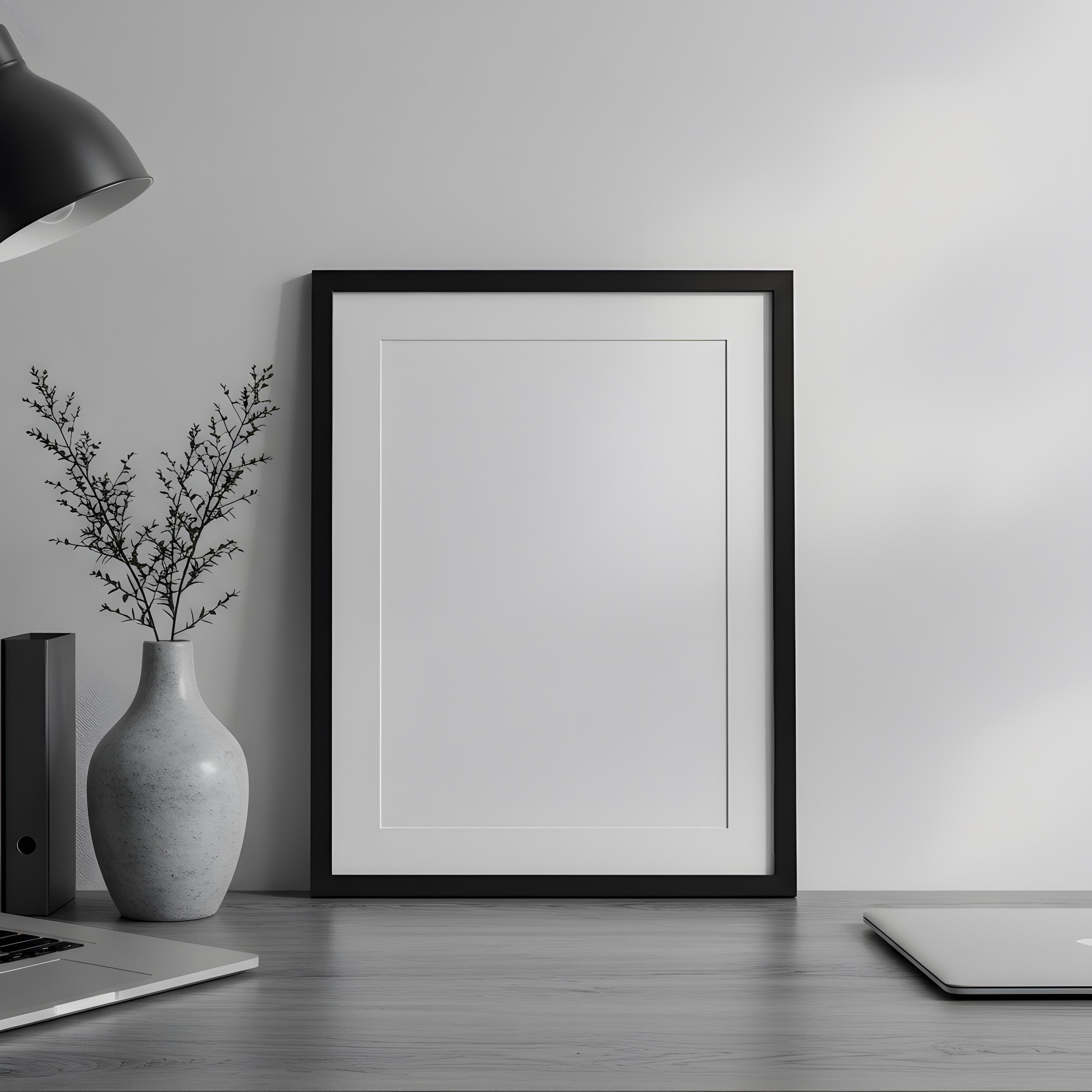 Minimalist Vertical Frame Mockups | Modern Wall Art Display | Vertical Poster & Print Mockup | Artwork Frame | Neutral Minimal Frame Mockup