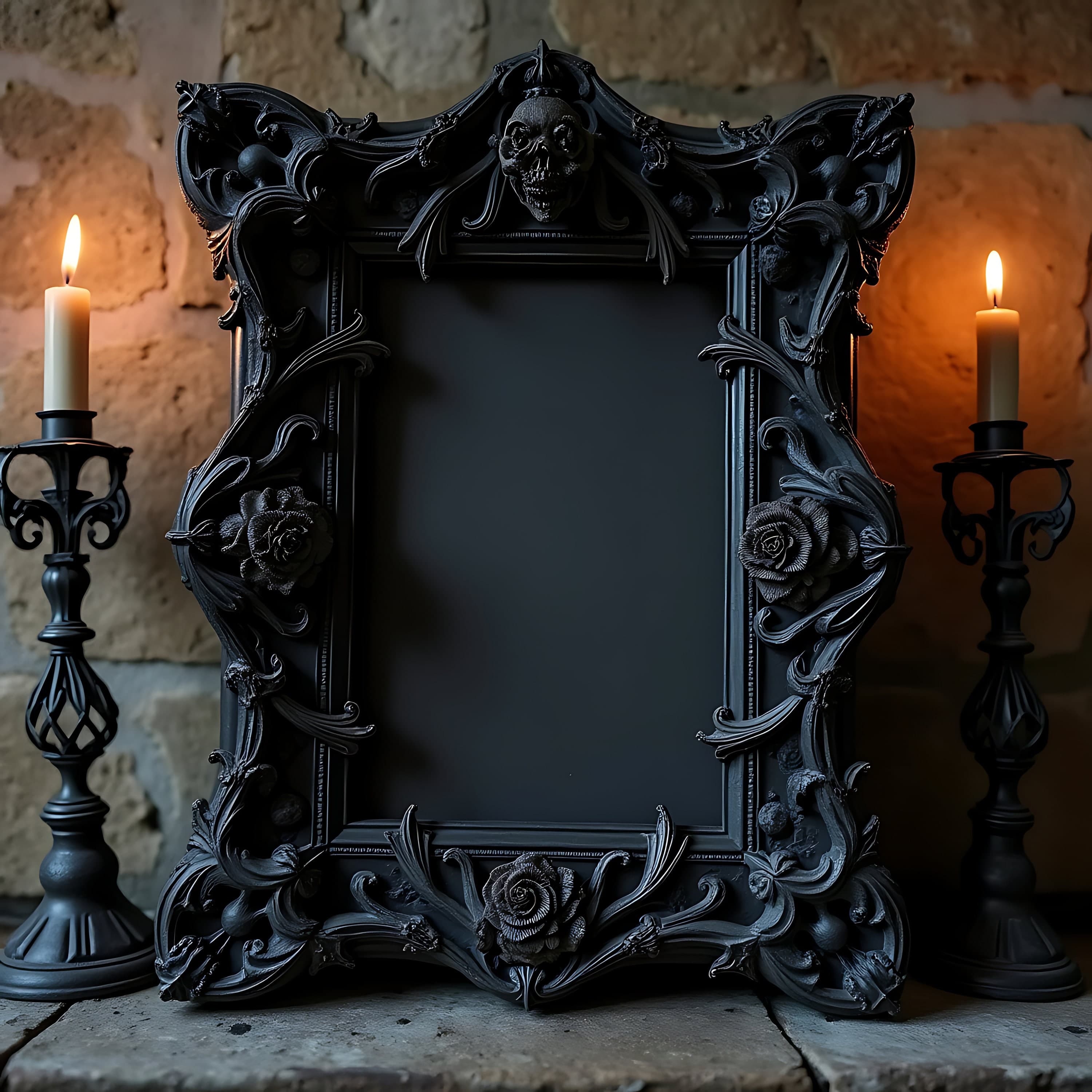 Haunted Gothic Frame Mockup | Gothic Frame | Halloween Frames | Gothic Home Decor | Wall Art Mockup | Gothic Decor | Ornate Frame | Wall Art