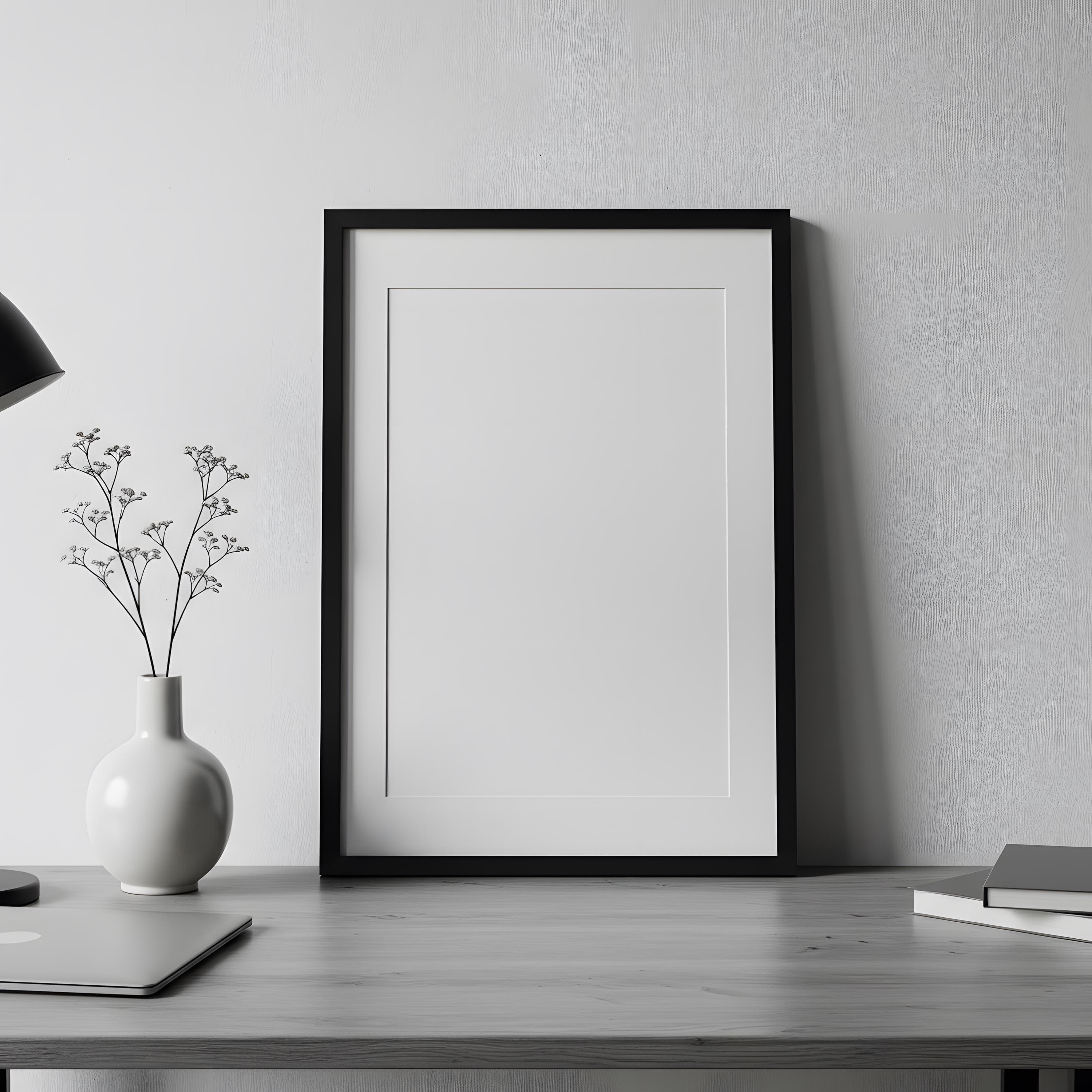 Minimalist Vertical Frame Mockups | Modern Wall Art Display | Vertical Poster & Print Mockup | Artwork Frame | Neutral Minimal Frame Mockup