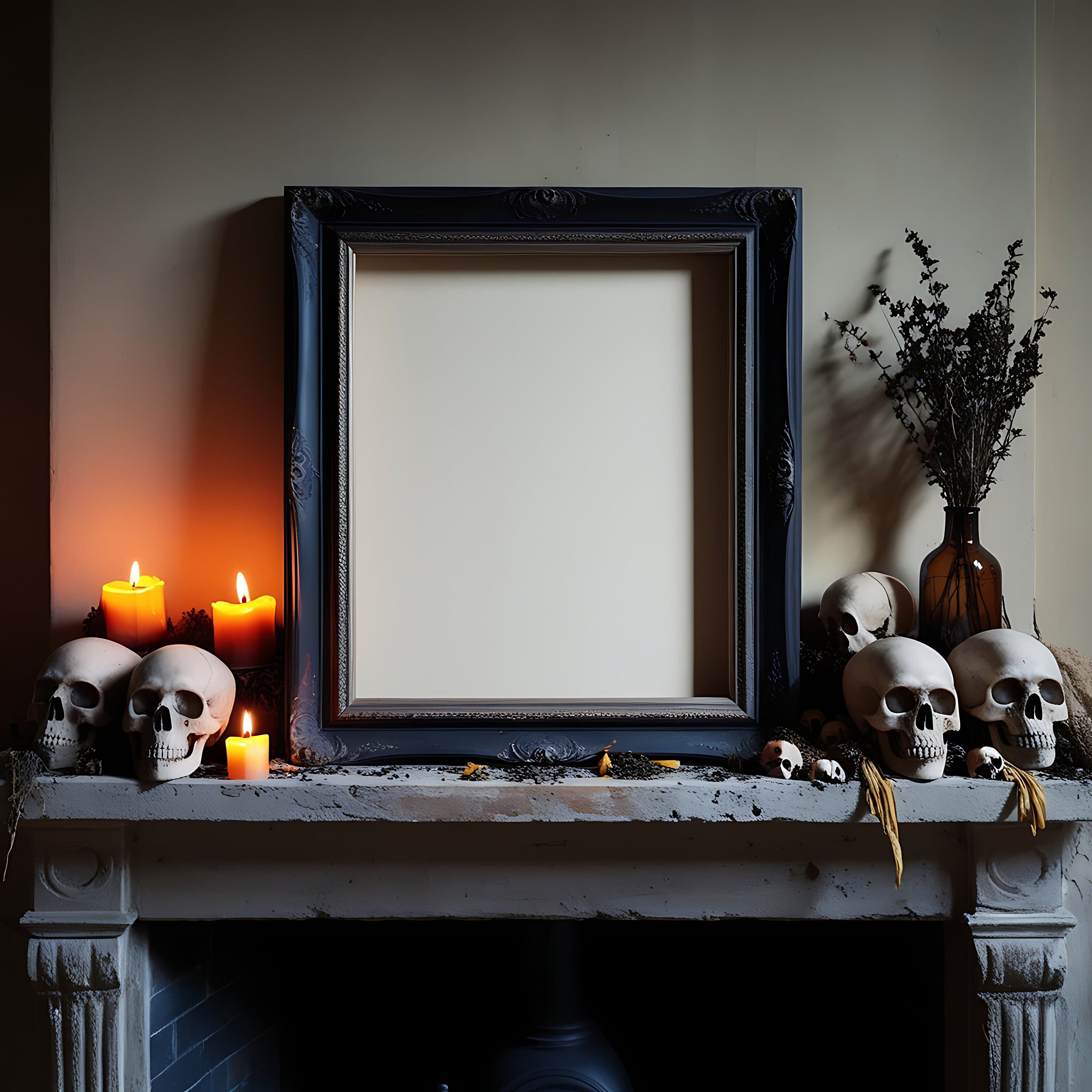 Halloween Frame Mockup | Single Frame Mockup  | Halloween Mockup | Empty Frame Mockup | Halloween Frame | Spooky Frame | Pumpkin Mockup |