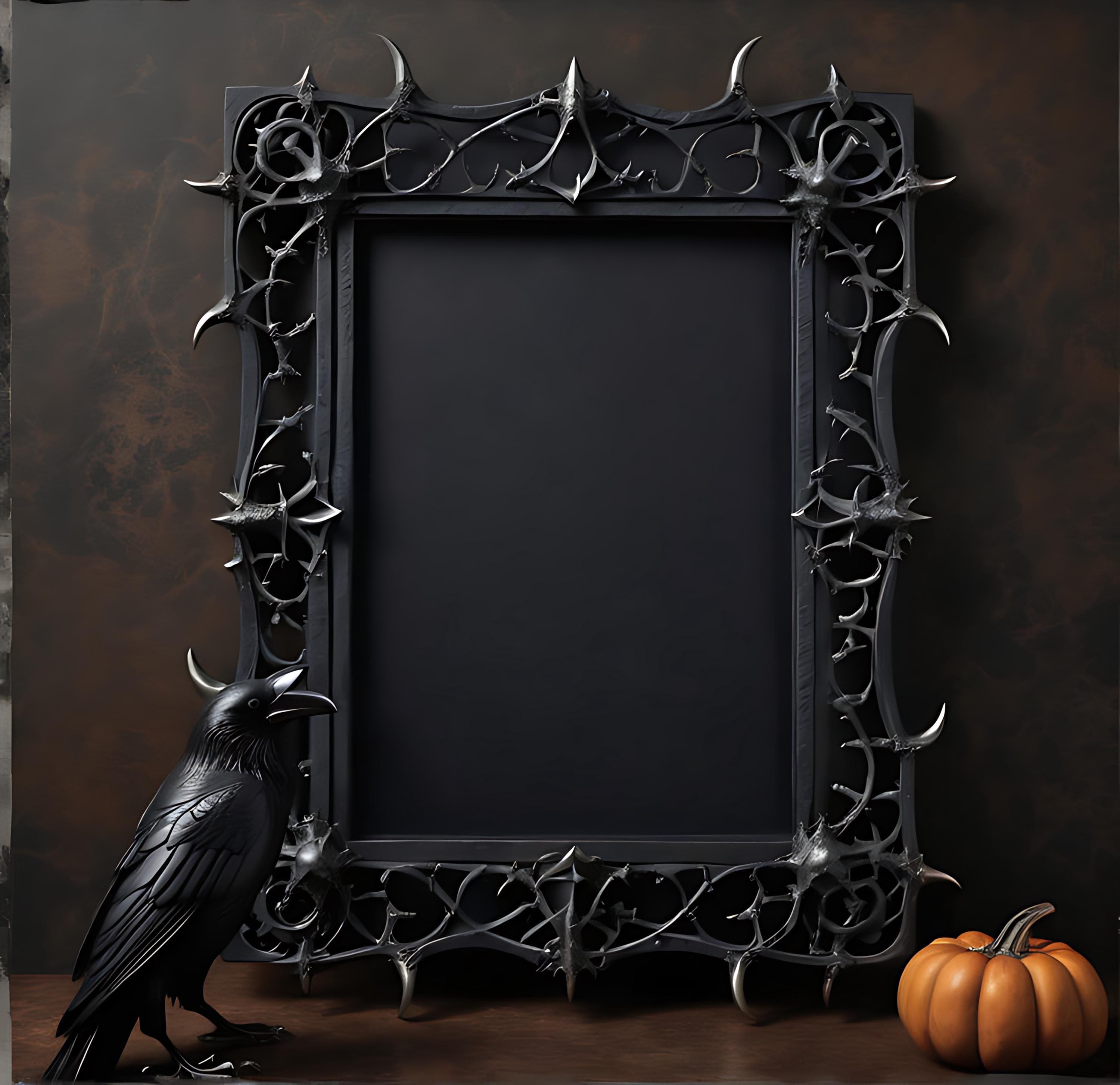 Dark Ornate Gothic Frame Mockup | Ornate Digital Frame | Frame Mockup | Frame Mockup Bundle | Black Frame Mockup | Single Frame Mockup |