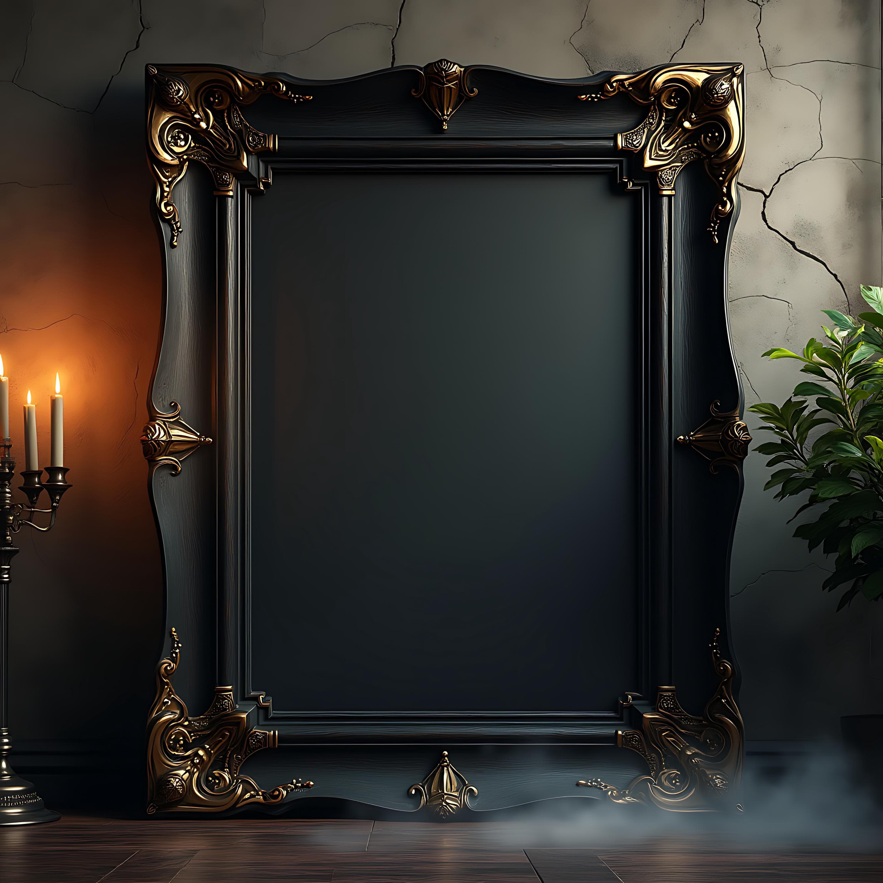Gothic Poster Mockup | Gothic Frame | Black Frame Mockup | Gothic Picture Frame | Single Frame Mockup | Baroque Frame Mockup | Picture Frame
