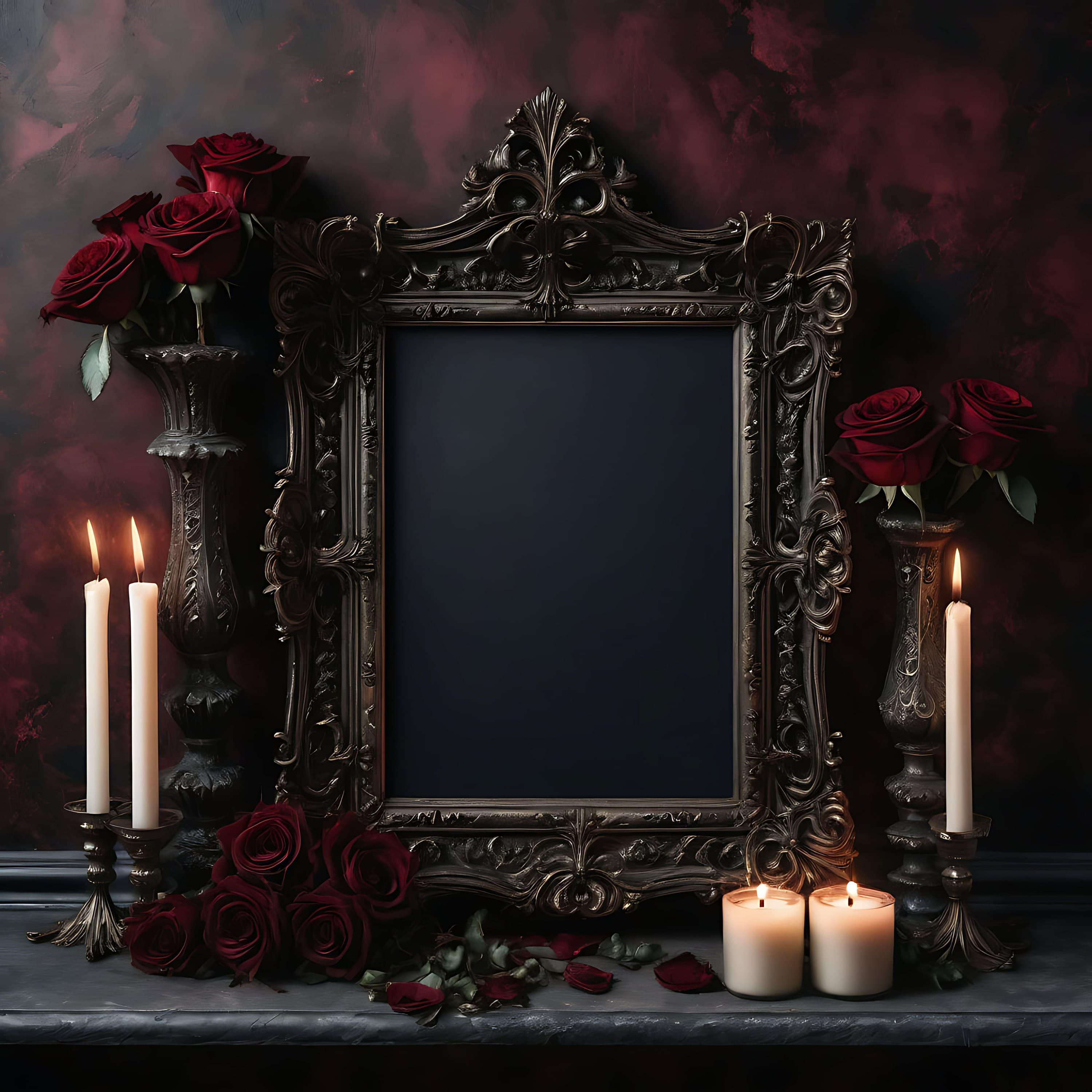 Baroque Frame | Gothic Frame | Vintage Frame | Wall Art Frame | Goth Frame | Instant Download | Wall Decor | Ornate Frame | Frames | Mockup