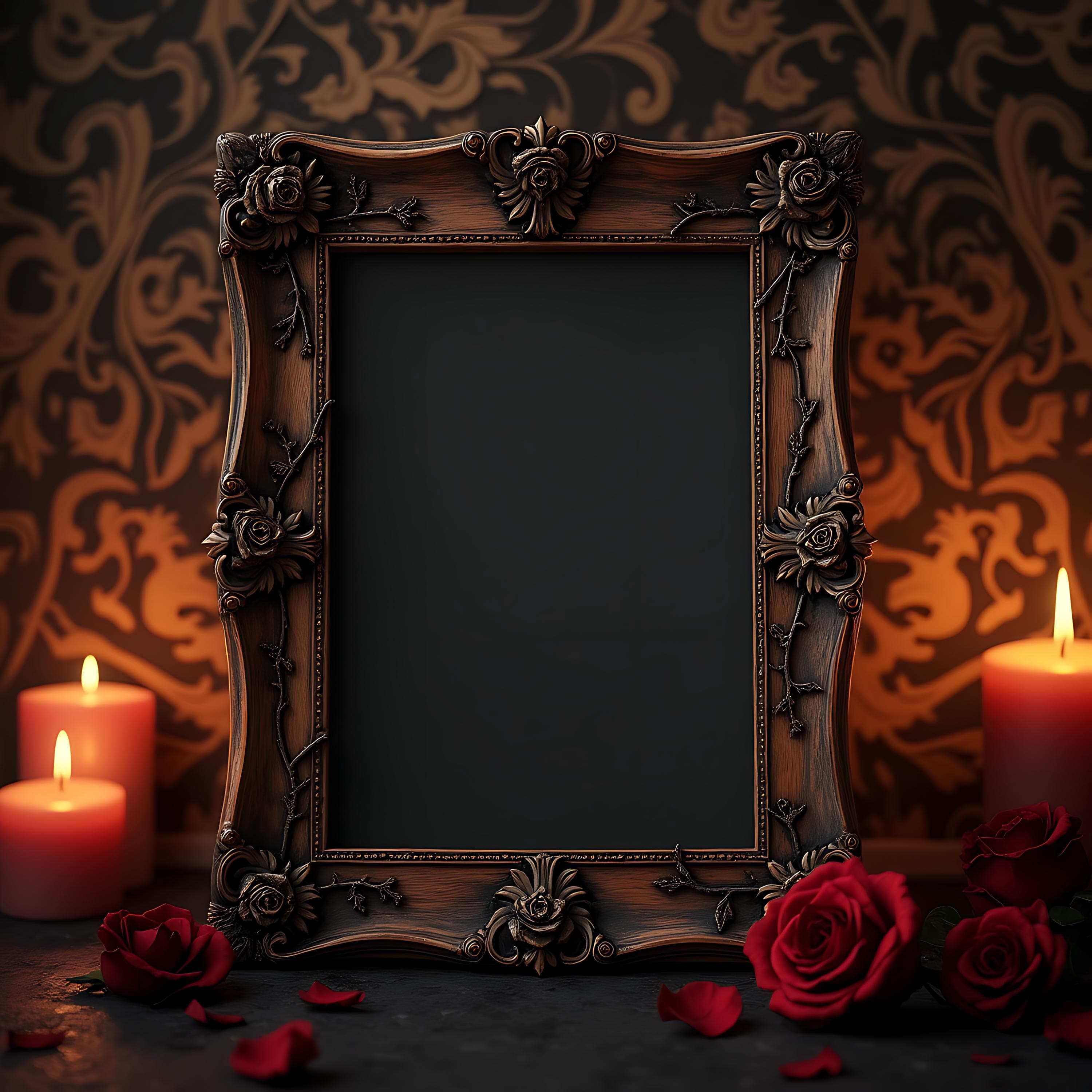 8x10 Picture Frame | Gothic Picture Frame | Gothic Art Mockup | Gothic Wall Art Frame | Digital Frame | Template Frame | PSD Frame Mockup |
