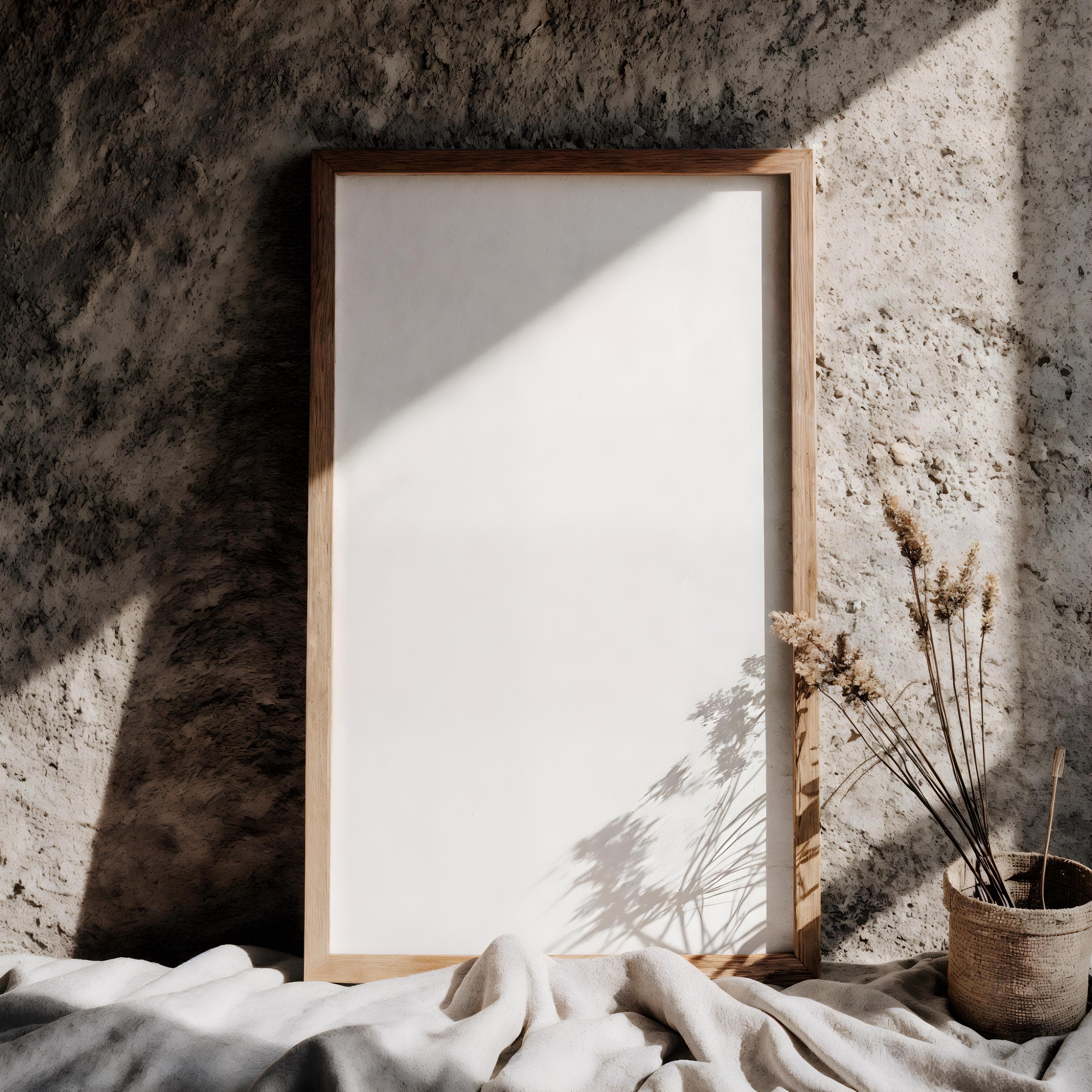 Rustic Frame Mockup | Farmhouse Wall Art Mockup | Realistic Wooden Frame Mockup | Boho Frame Mockup | Rustic Poster Mockup | Wall Art Mockup