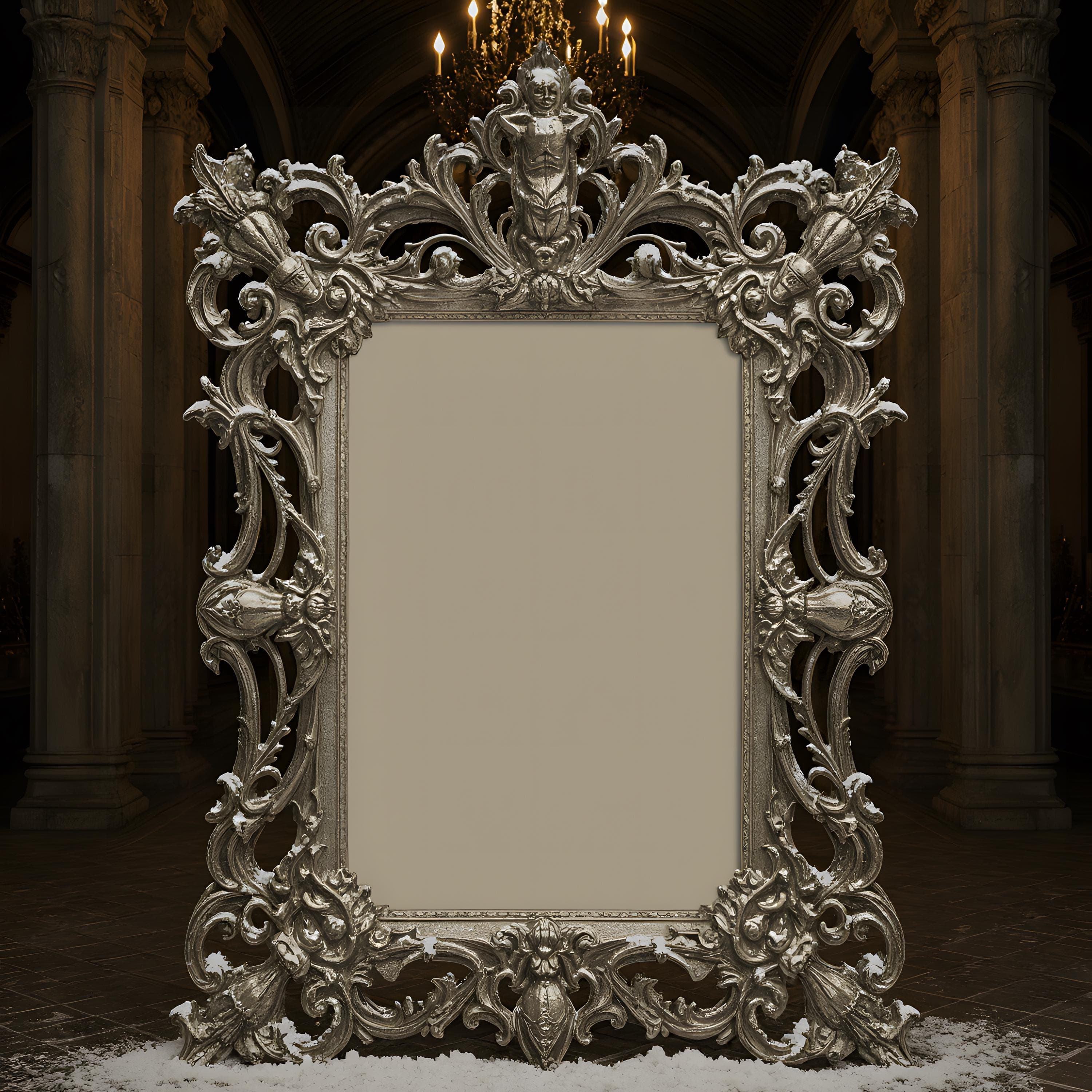 Holiday Frame Mockup | Christmas Frame Mockup | Single Frame Mockup | Photo Frame Mockup | Wall Art Frame Mockup | PSD Frame Mockup |